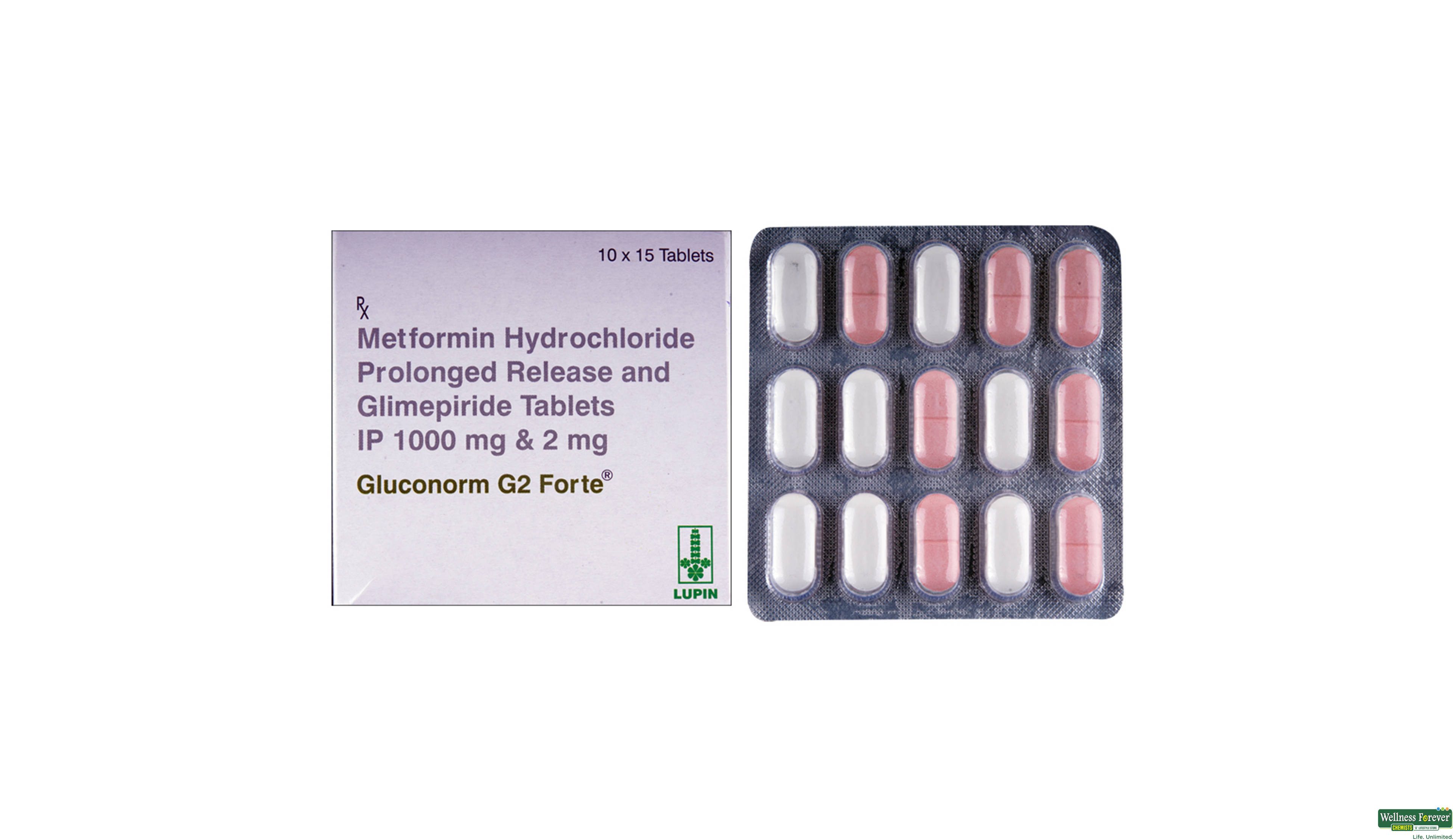 GLUCONORM-G2 FORTE 15TAB- 1, 15TAB, 