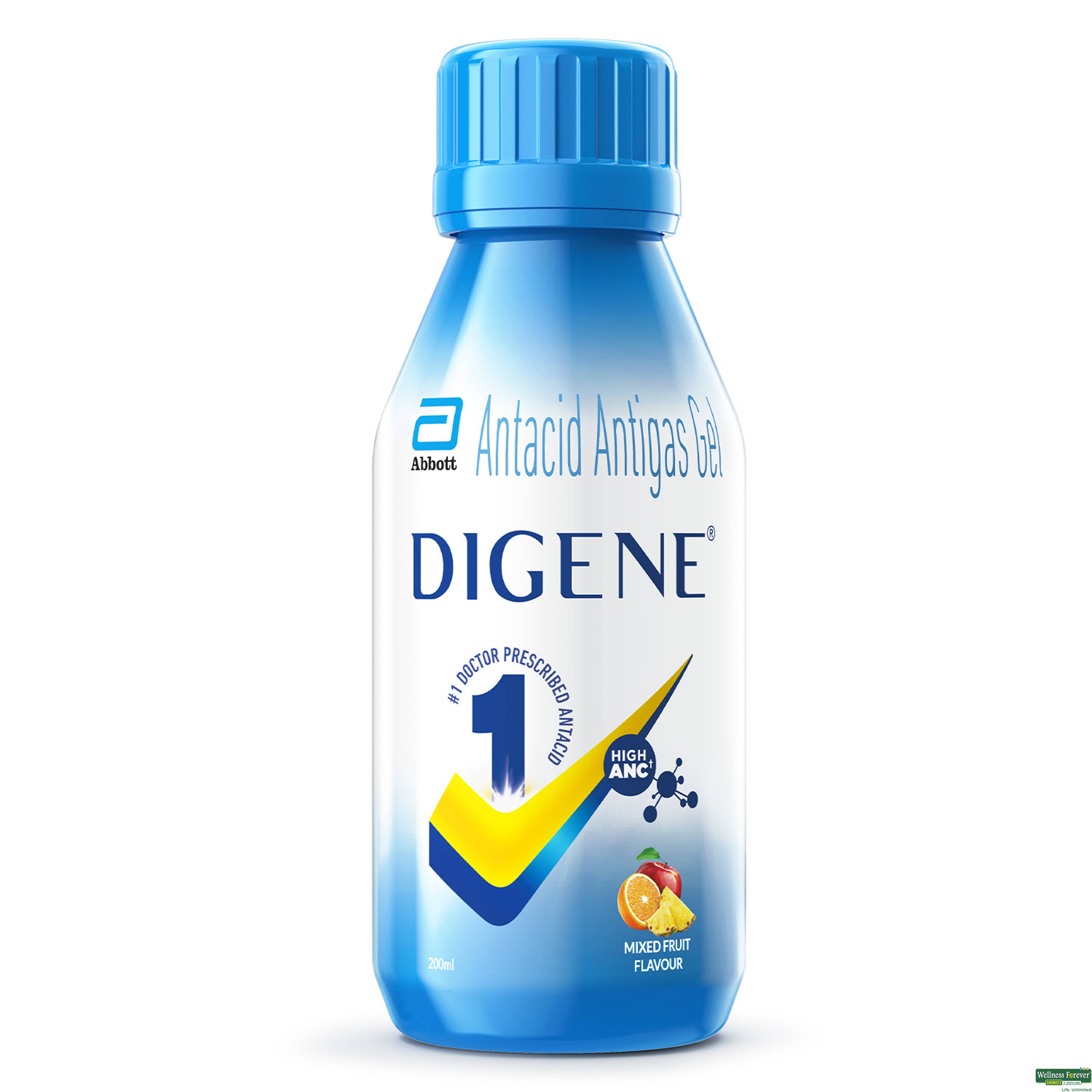 Digene Gel Acidity & Gas Relief Mixed Fruit, 200 ml-image