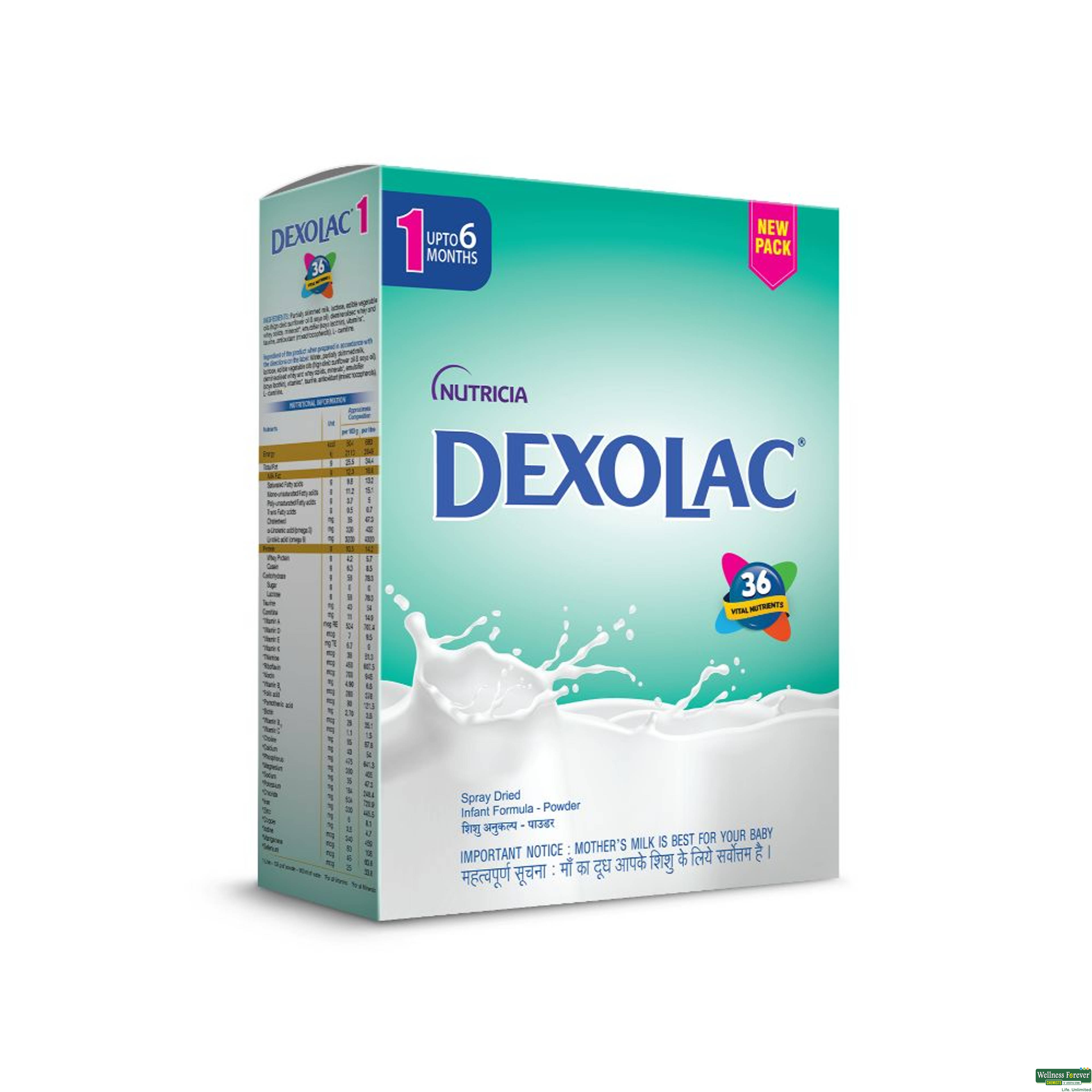 Dexolac Stage 1 Infant Formula Powder, 400 g-image