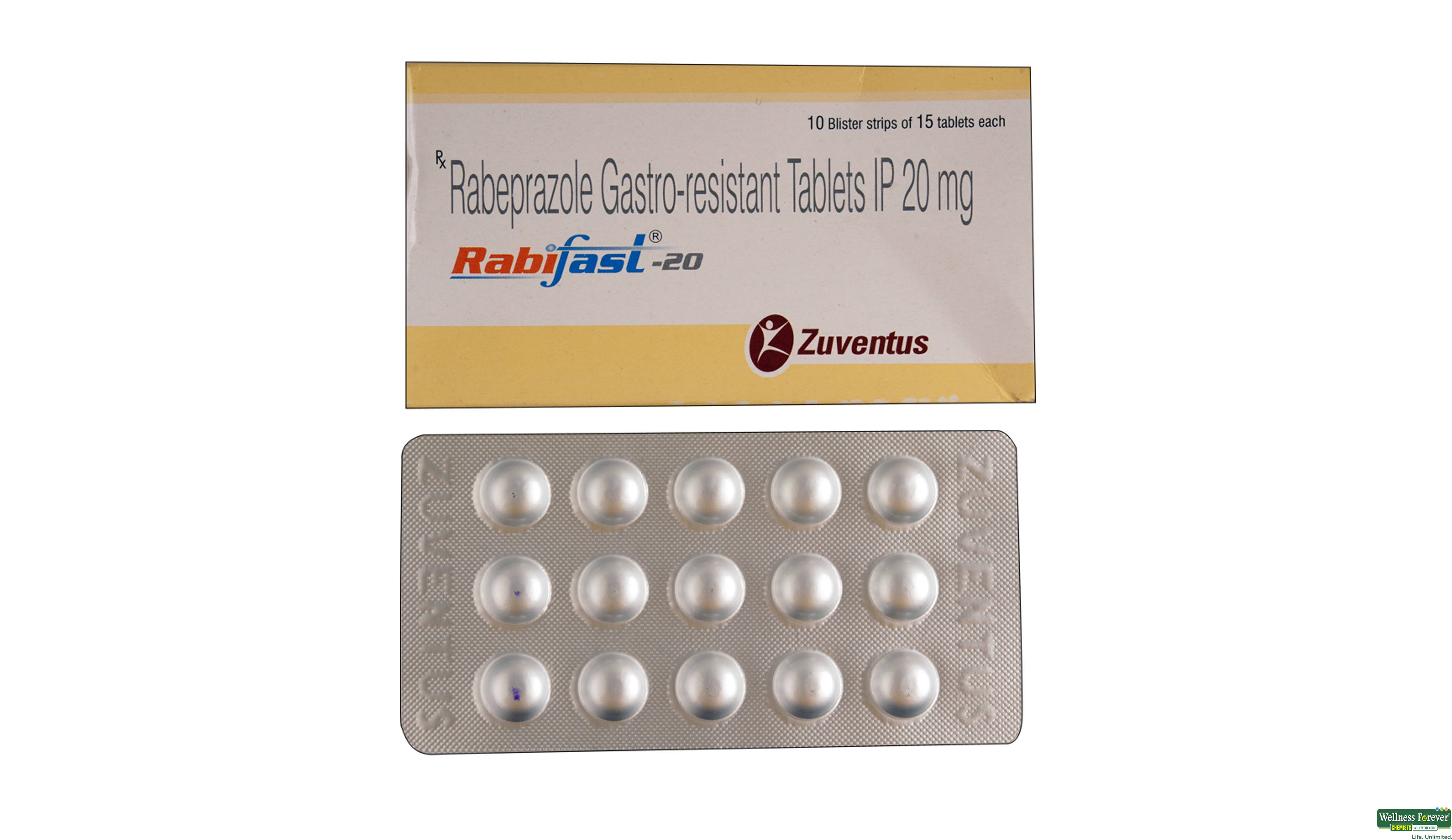 RABIFAST 20MG 15TAB- 1, 15TAB, 