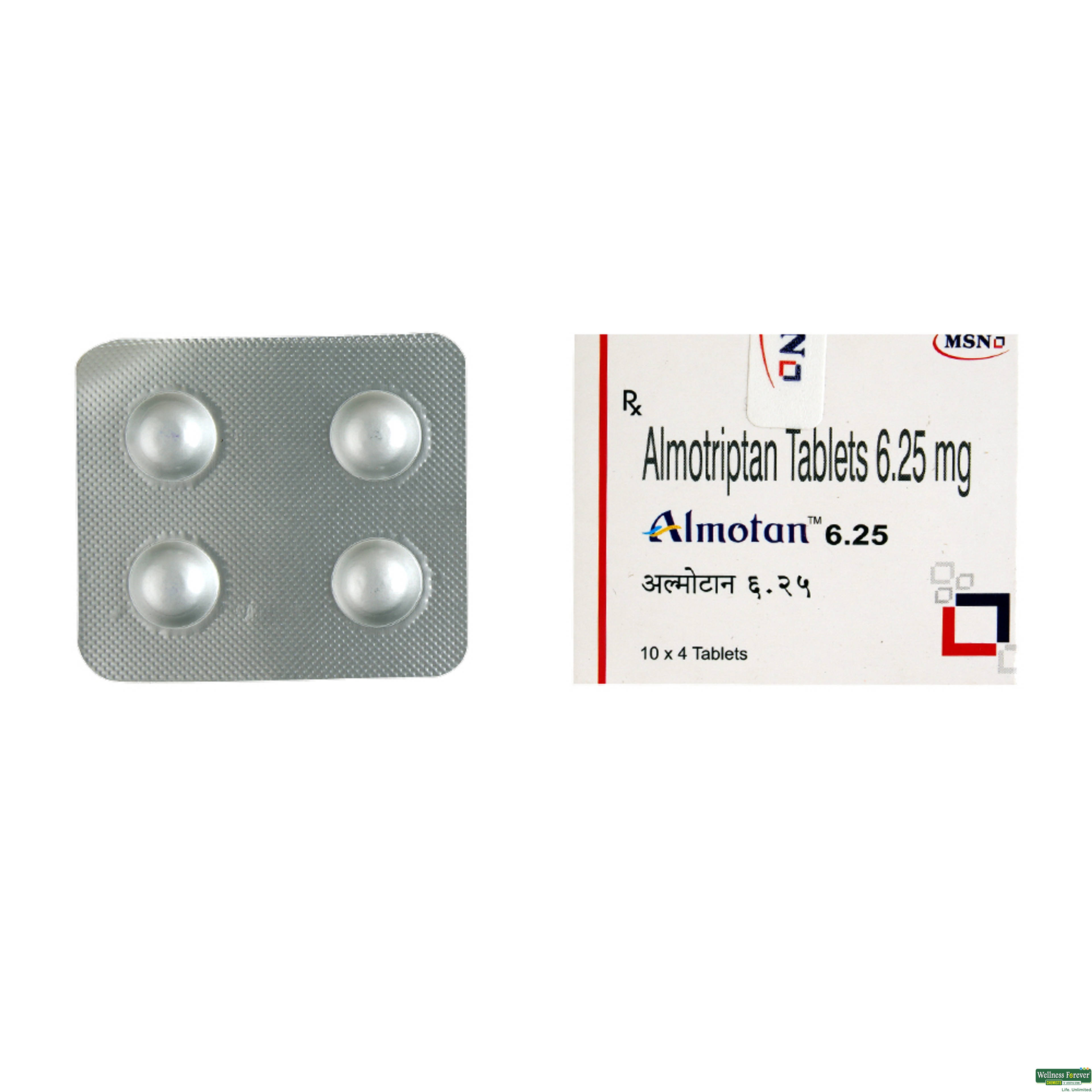 Almotan 6.25mg 4 Tablets-image