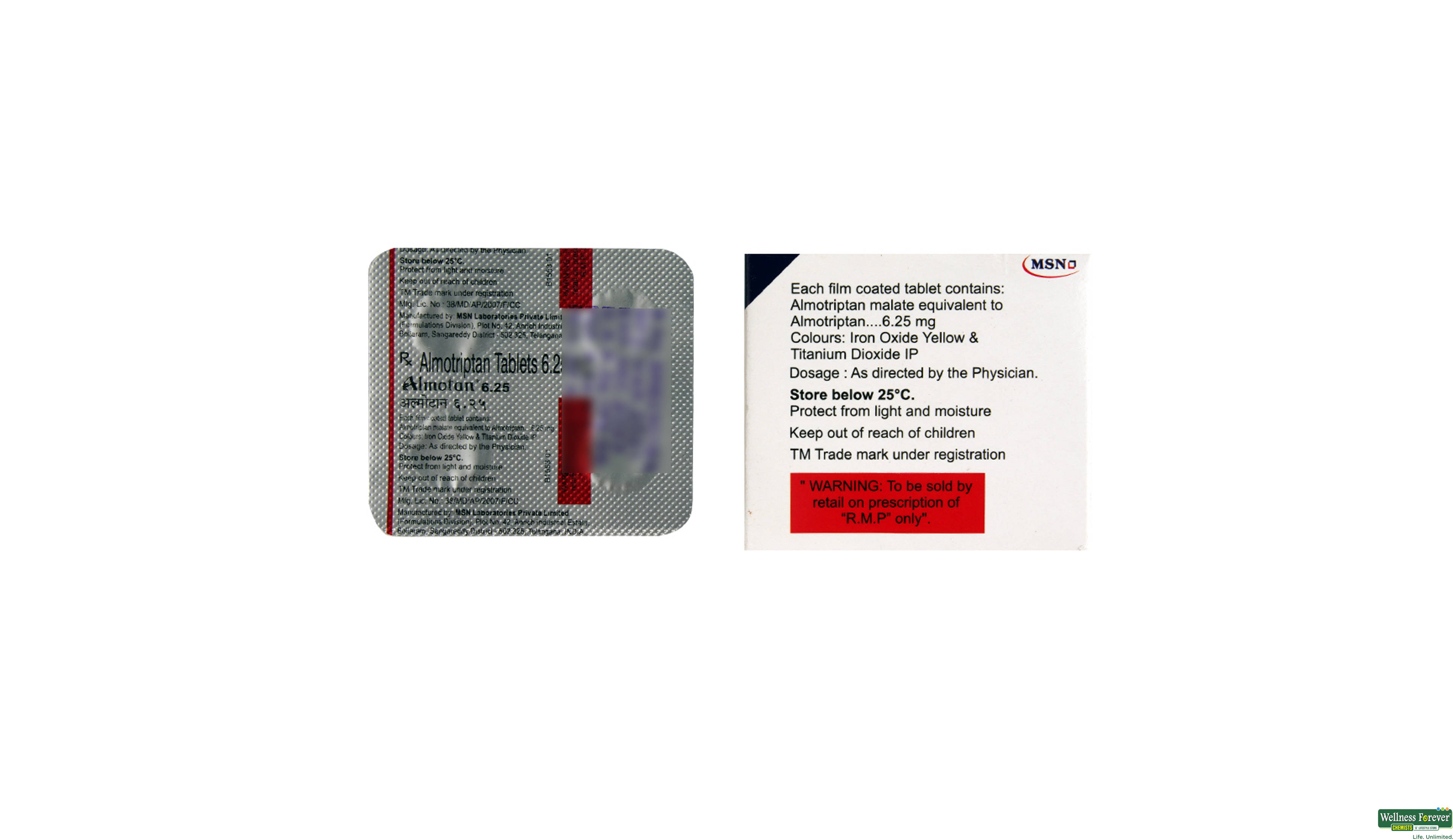 ALMOTAN 6.25MG 4TAB- 2, 4TAB, 