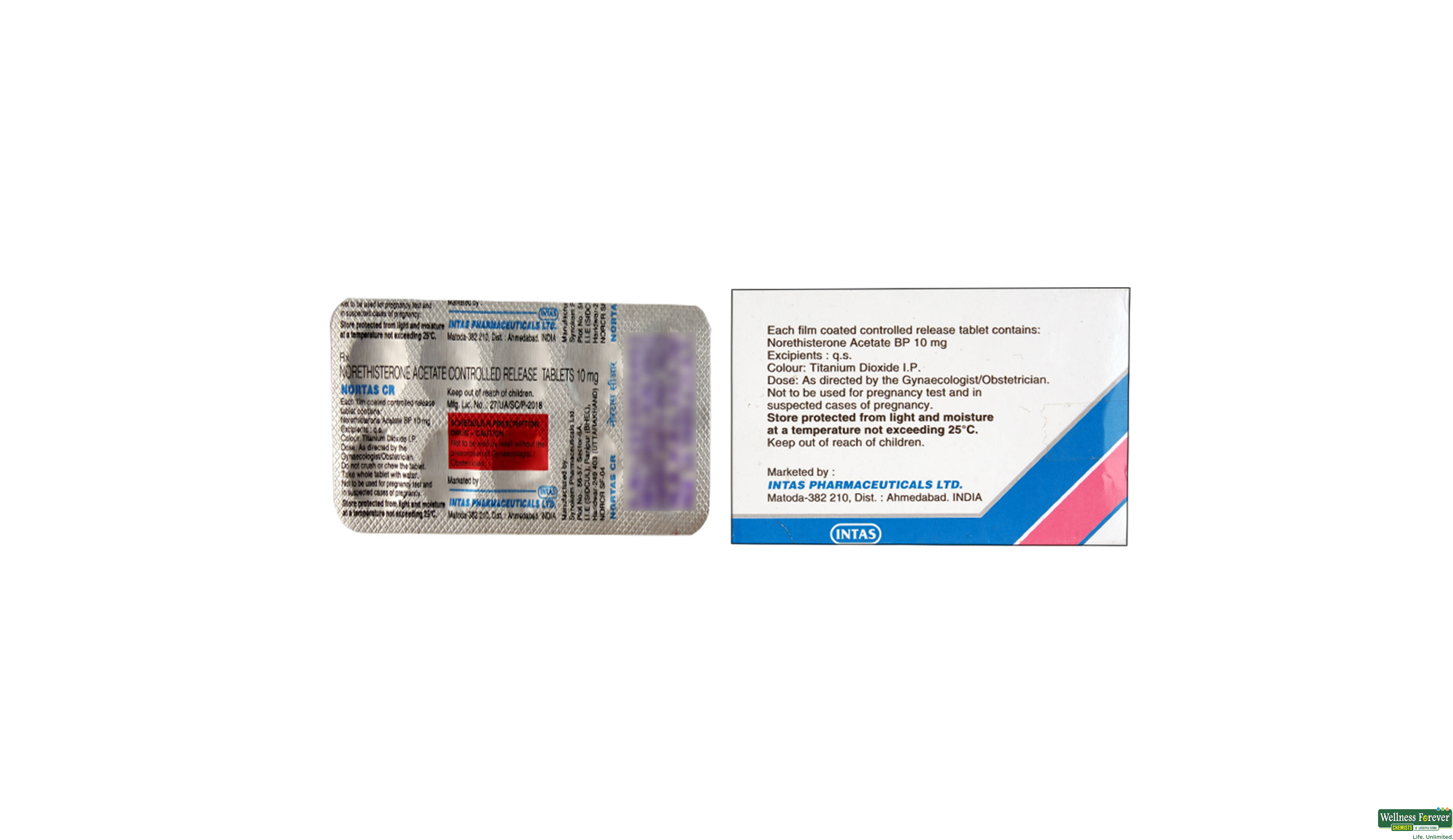 NORTAS-CR 10MG 10TAB- 2, 10TAB, 