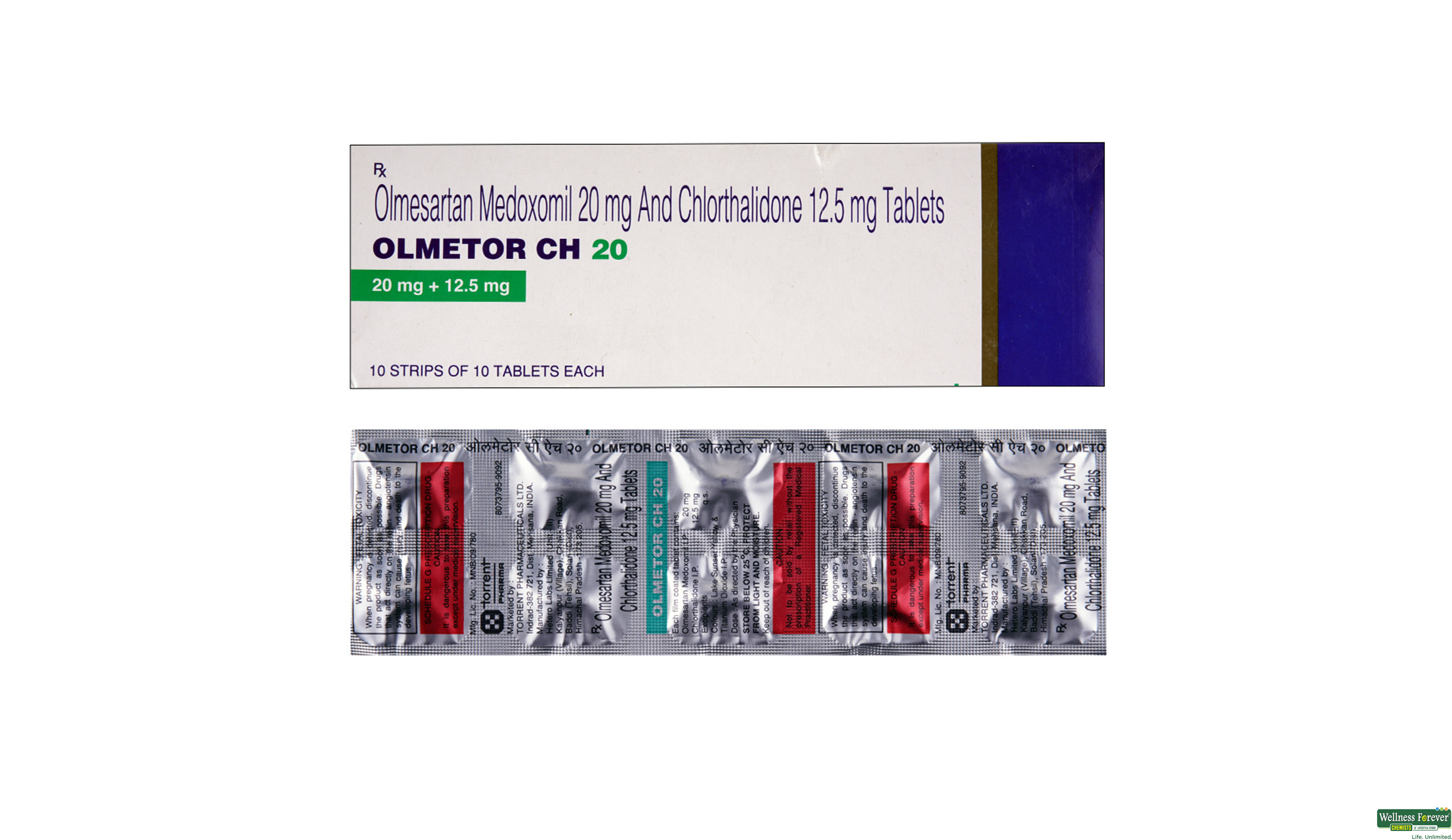 OLMETOR-CH 20MG 10TAB- 1, 10TAB, 