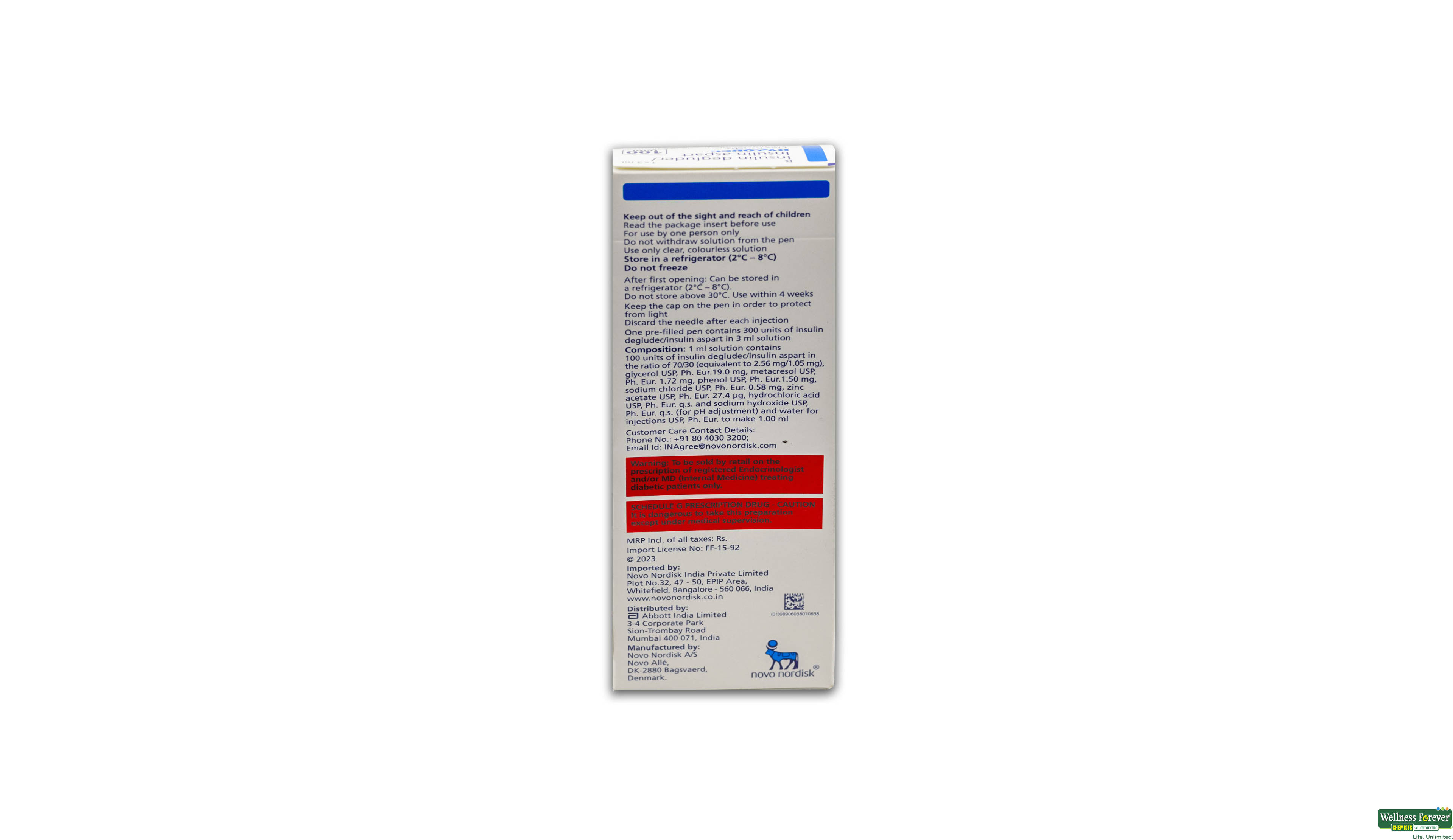 RYZODEG FLEX TOUCH 100IU 3ML- 2, 3ML, 