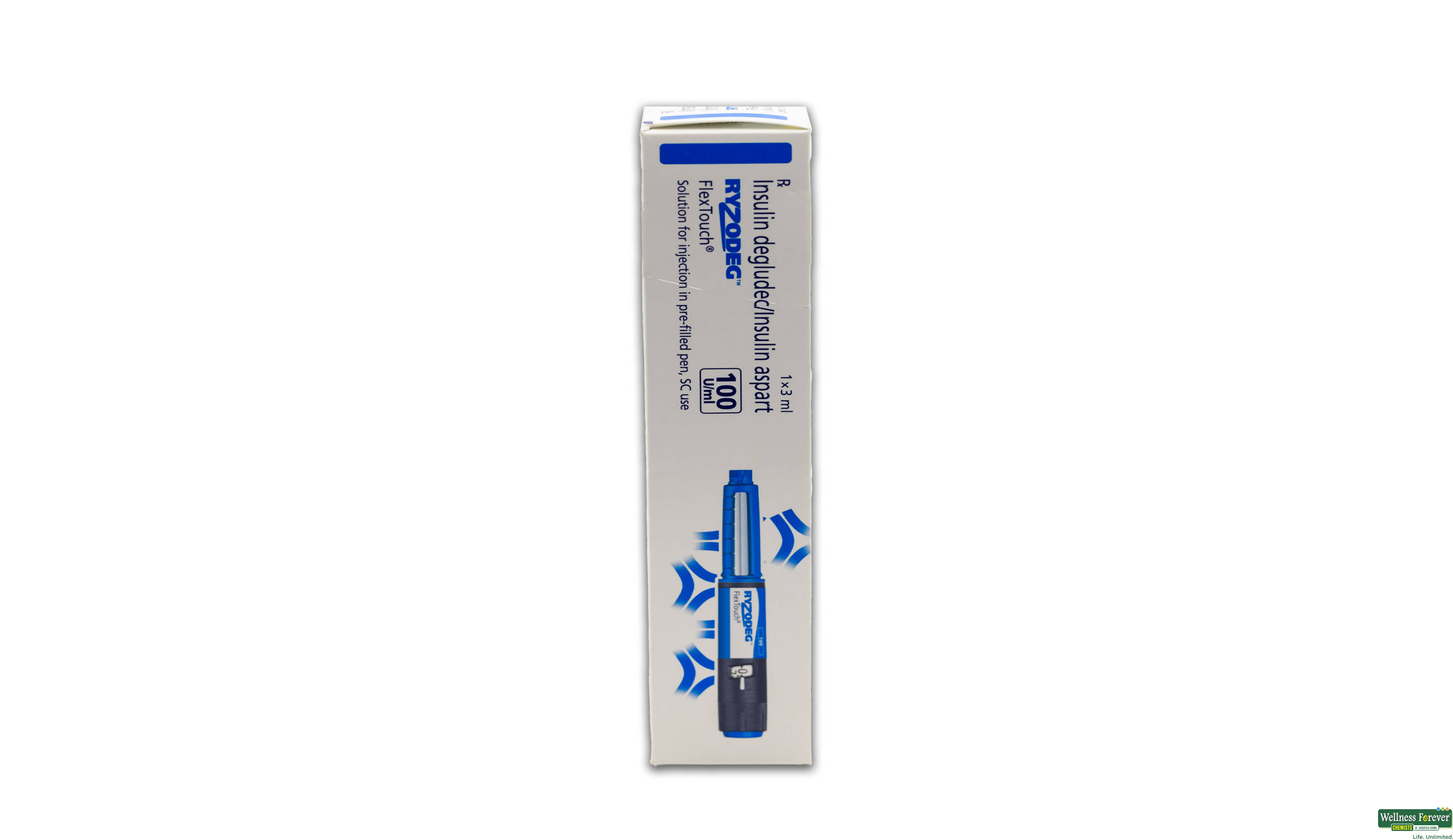 RYZODEG FLEX TOUCH 100IU 3ML- 3, 3ML, 