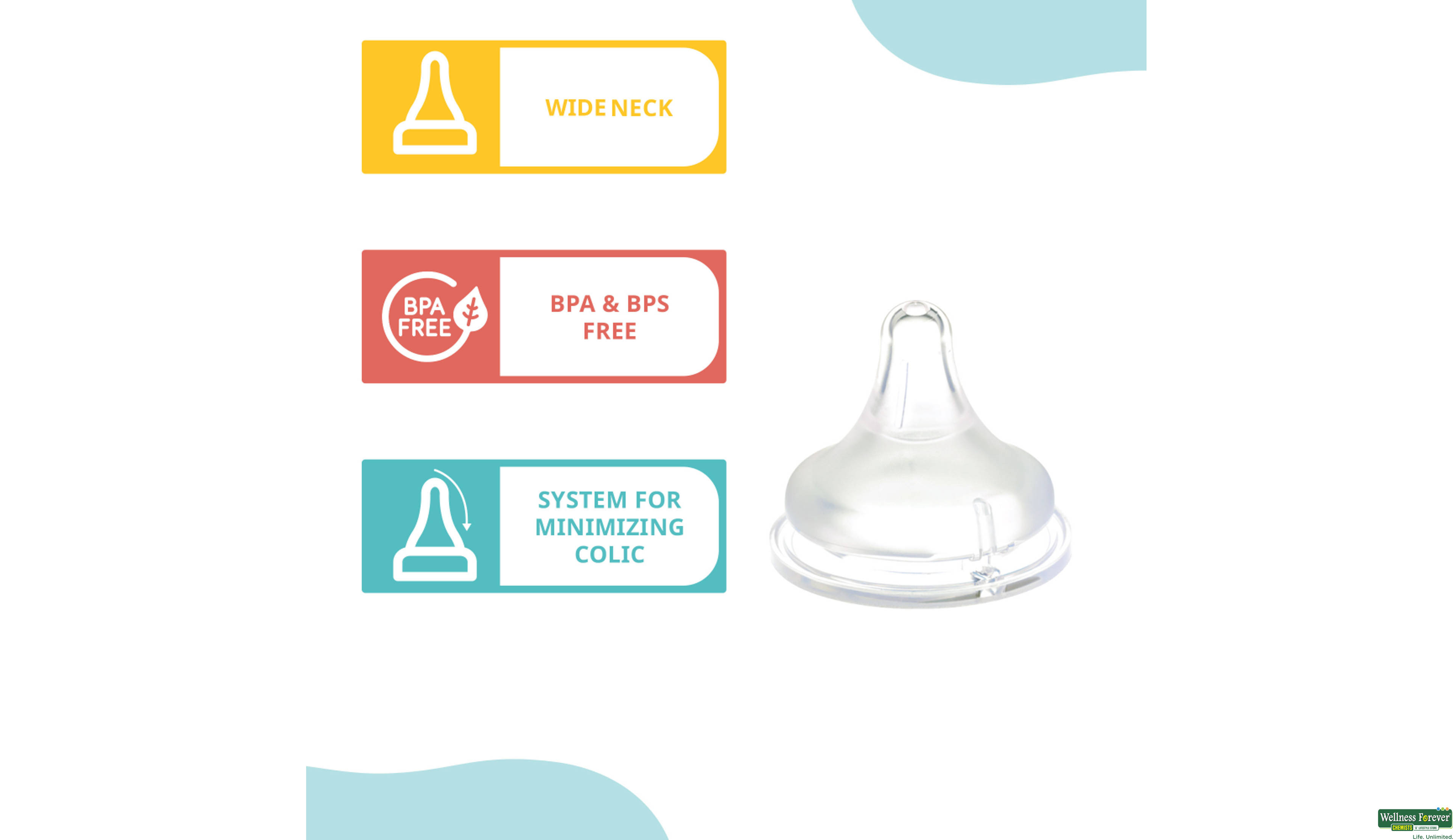 PIGEON NIPPLE PERISTALTICPLUS SOFTOUCH M- 3, 1PC, 