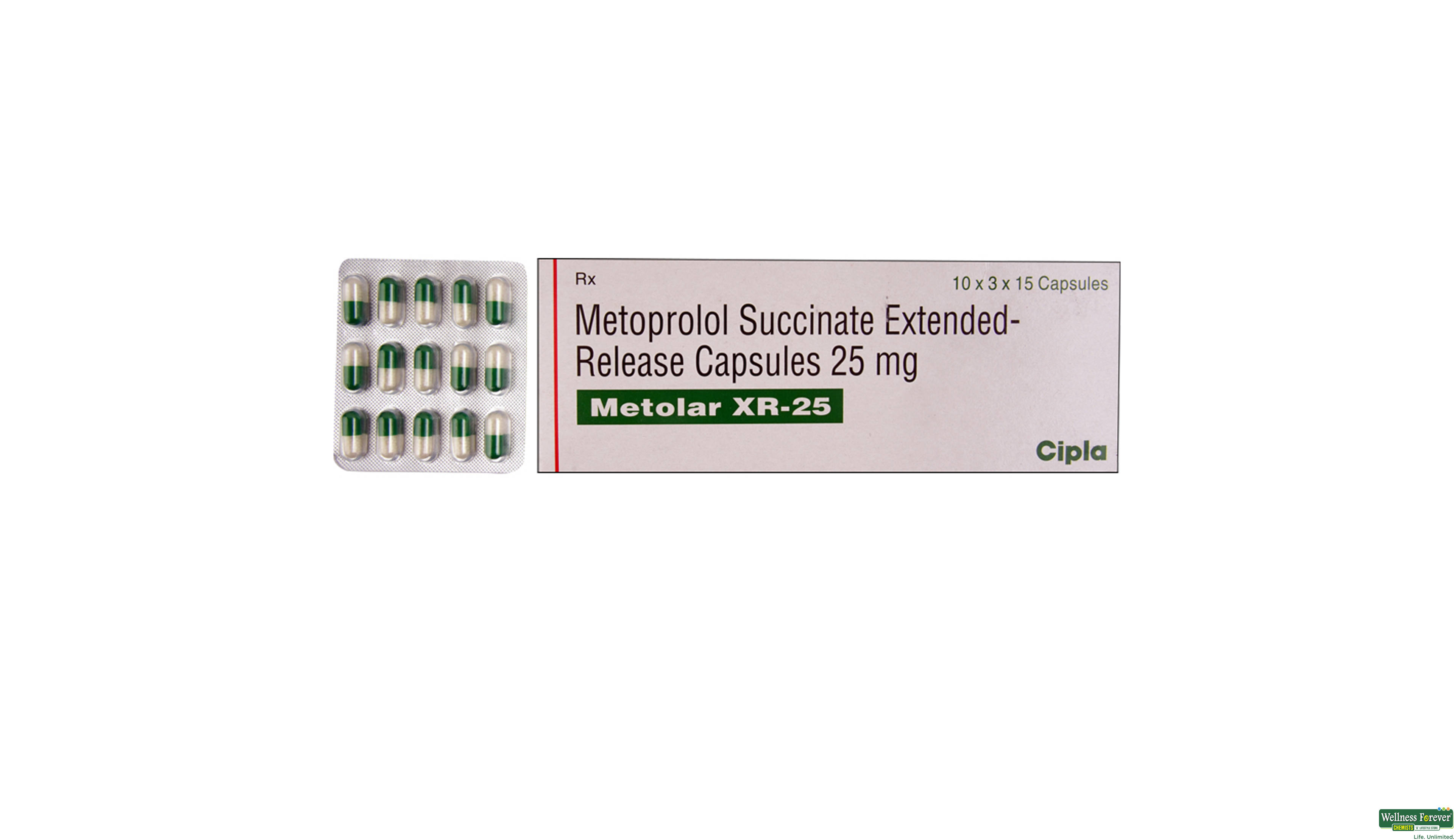 METOLAR-XR 25MG 15CAP- 1, 15CAP, 