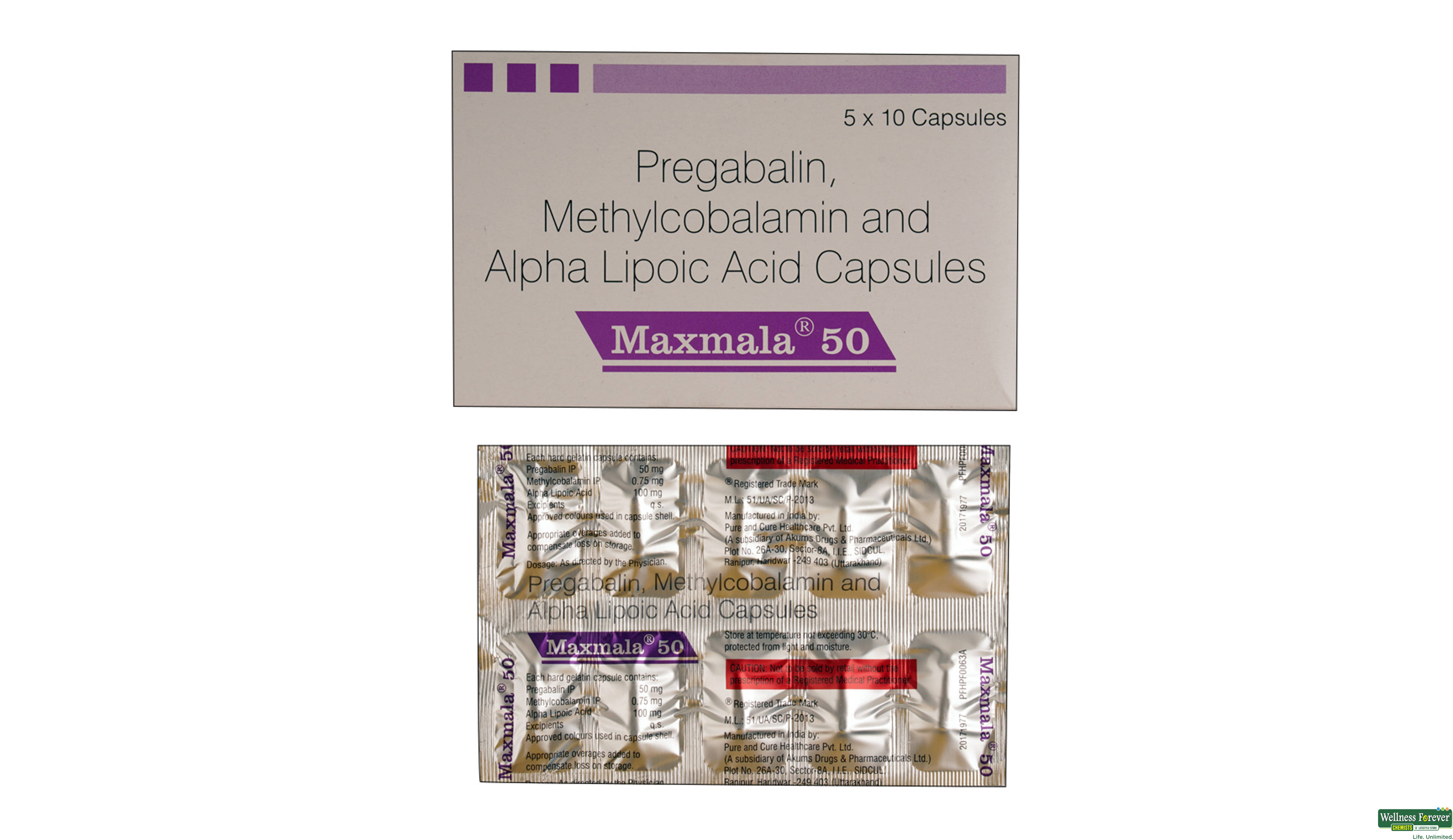 MAXMALA 50MG 10CAP- 1, 10CAP, 