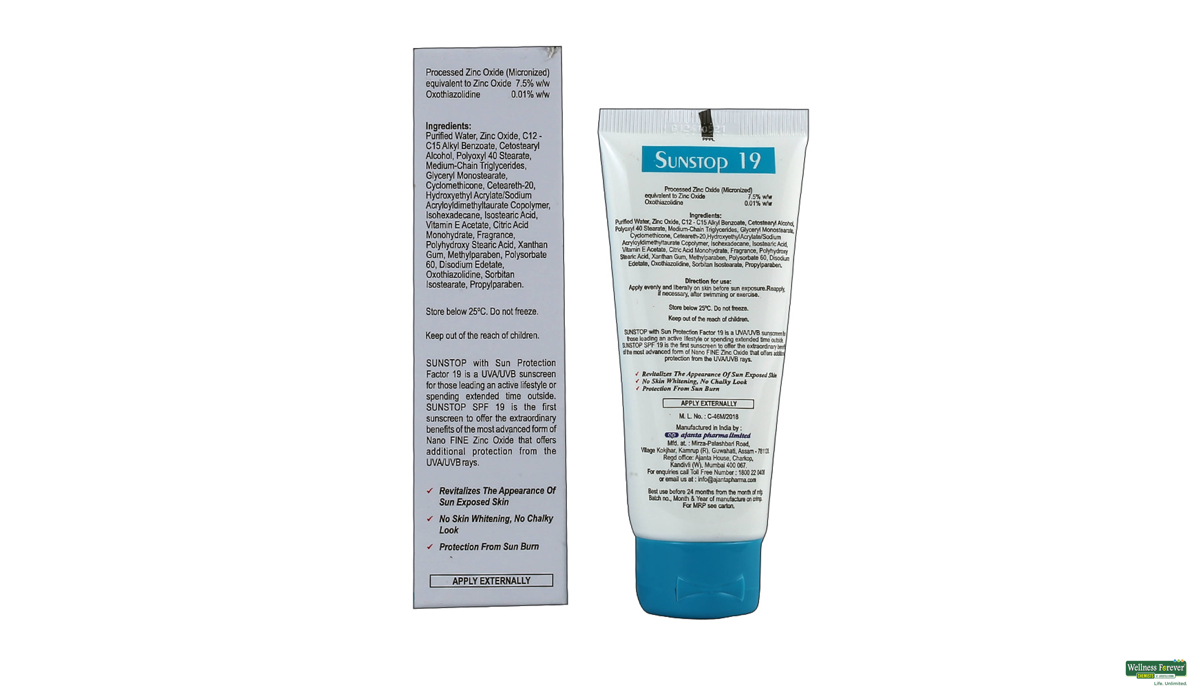 SUNSTOP SPF19 CREAM 60GM- 2, 60GM, 