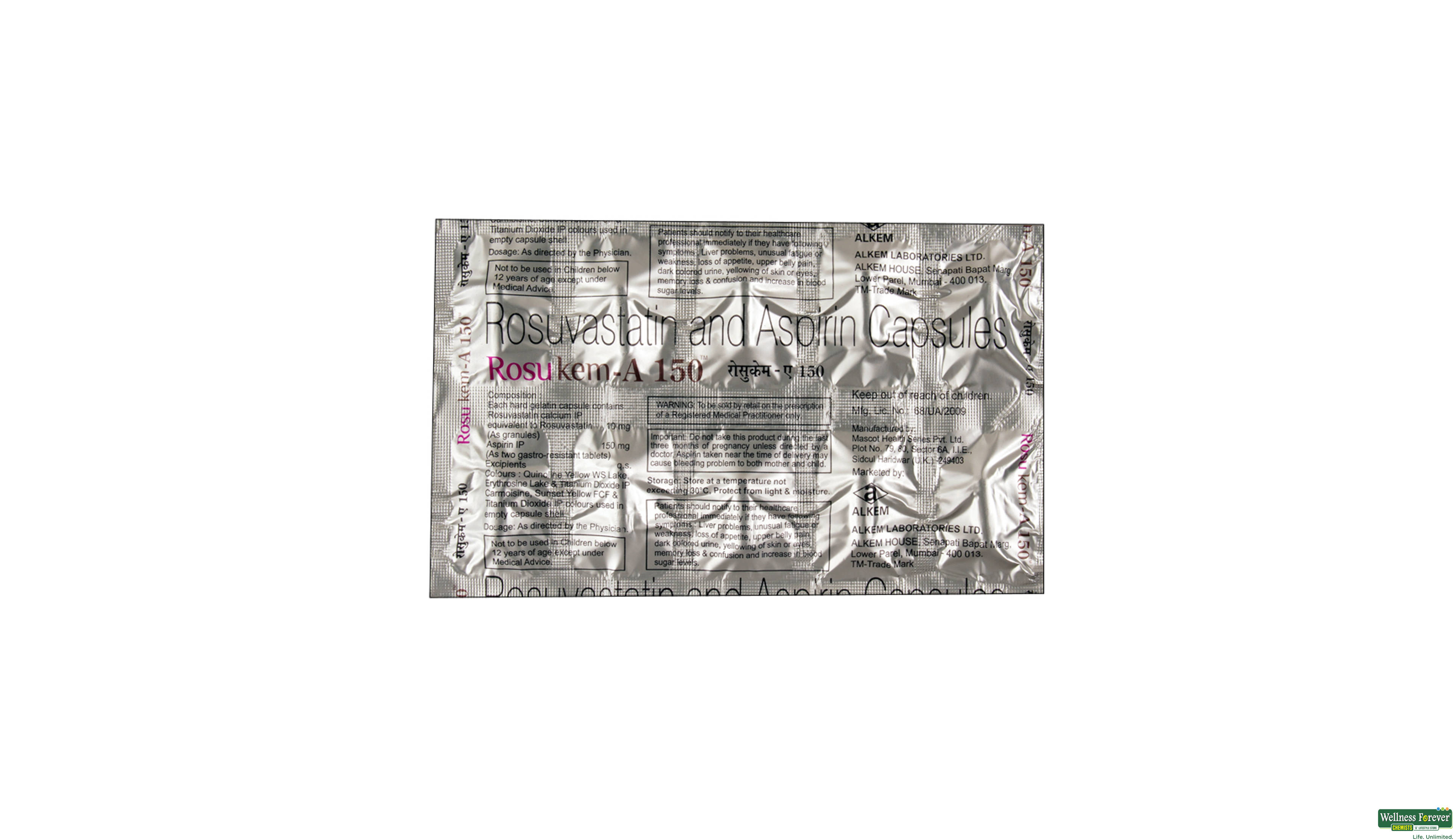 ROSUKEM-A 150MG 10CAP- 1, 10CAP, 