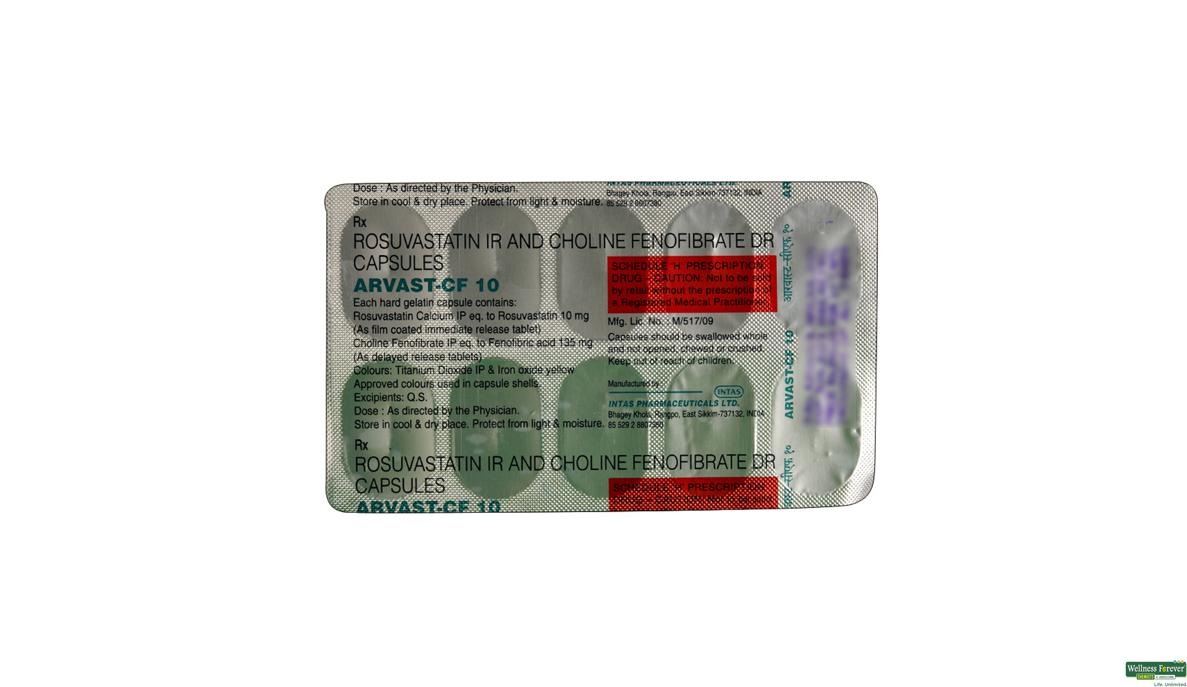 ARVAST-CF 10MG 10CAP- 2, 10CAP, 