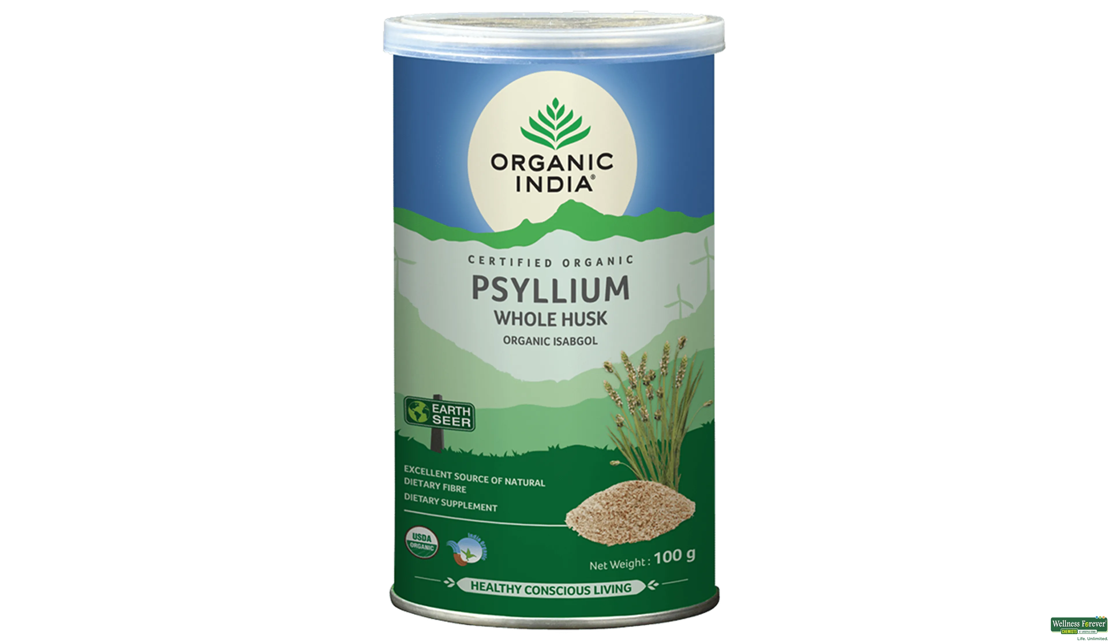 PSYLLIUM WHOLE HUSK 100GM- 1, 100GM, 