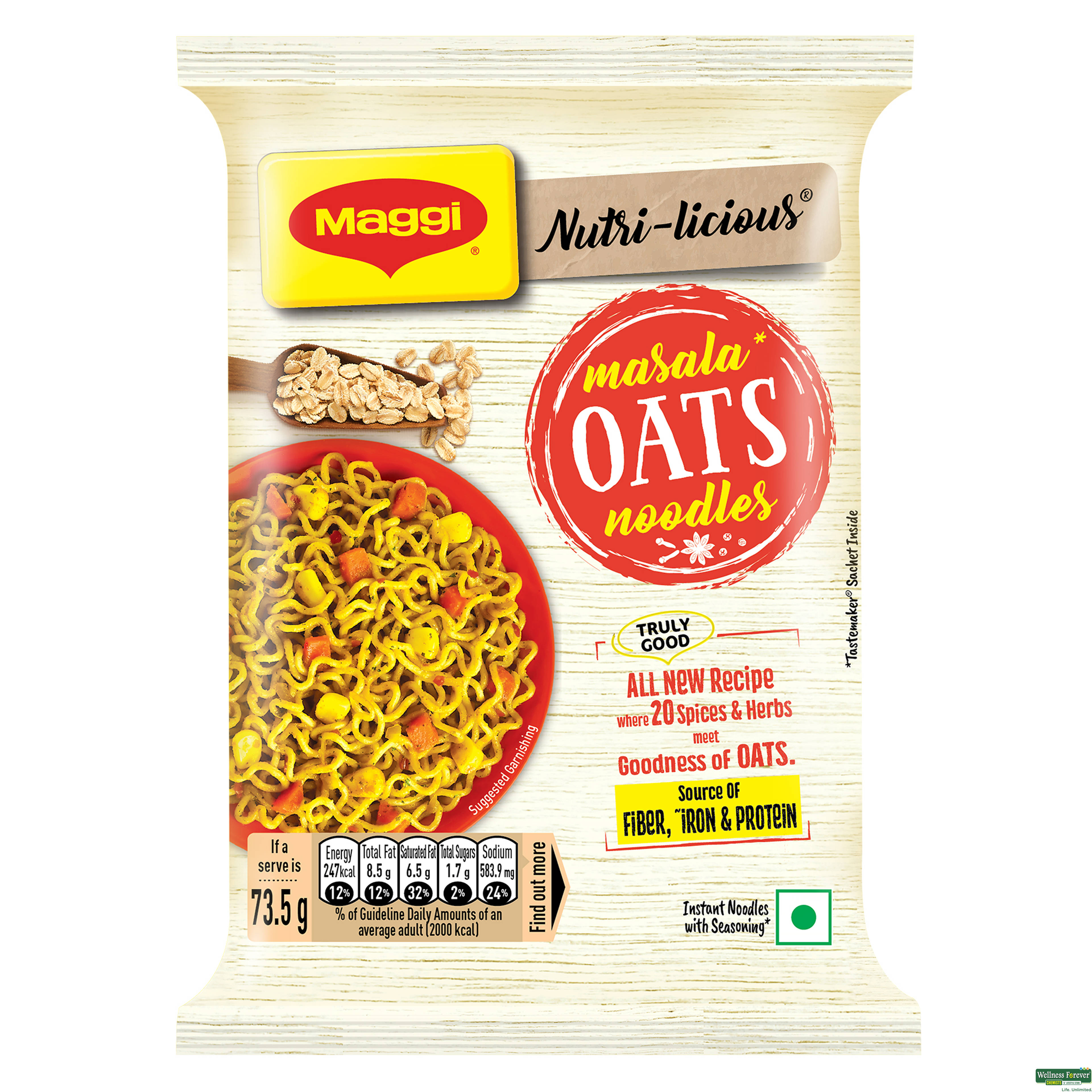 MAGGI NOODLE MASALA OATS 73GM-image