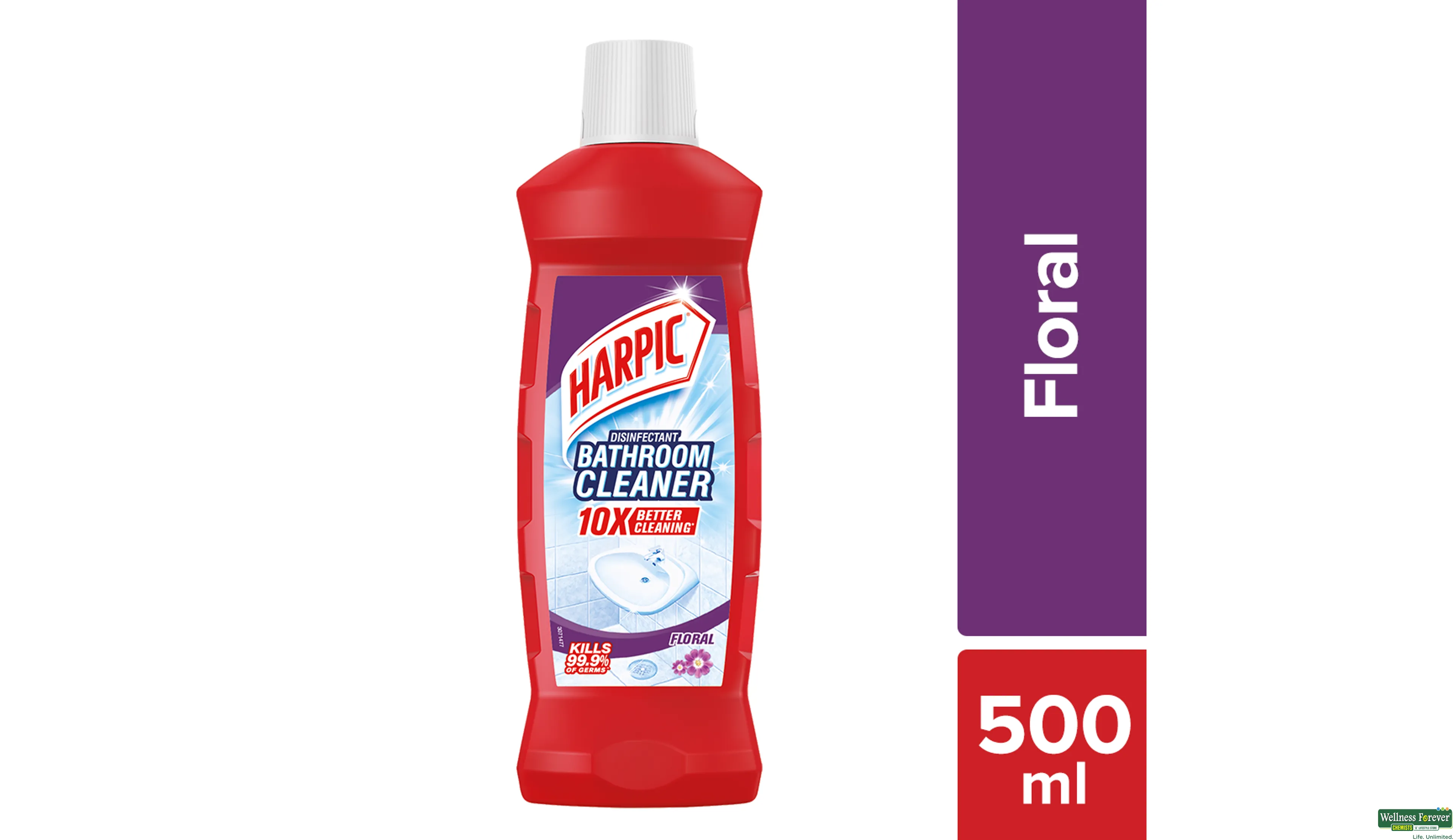 HARPIC BATHROOM CLEANER FLORAL 500ML- 1, 500ML, 