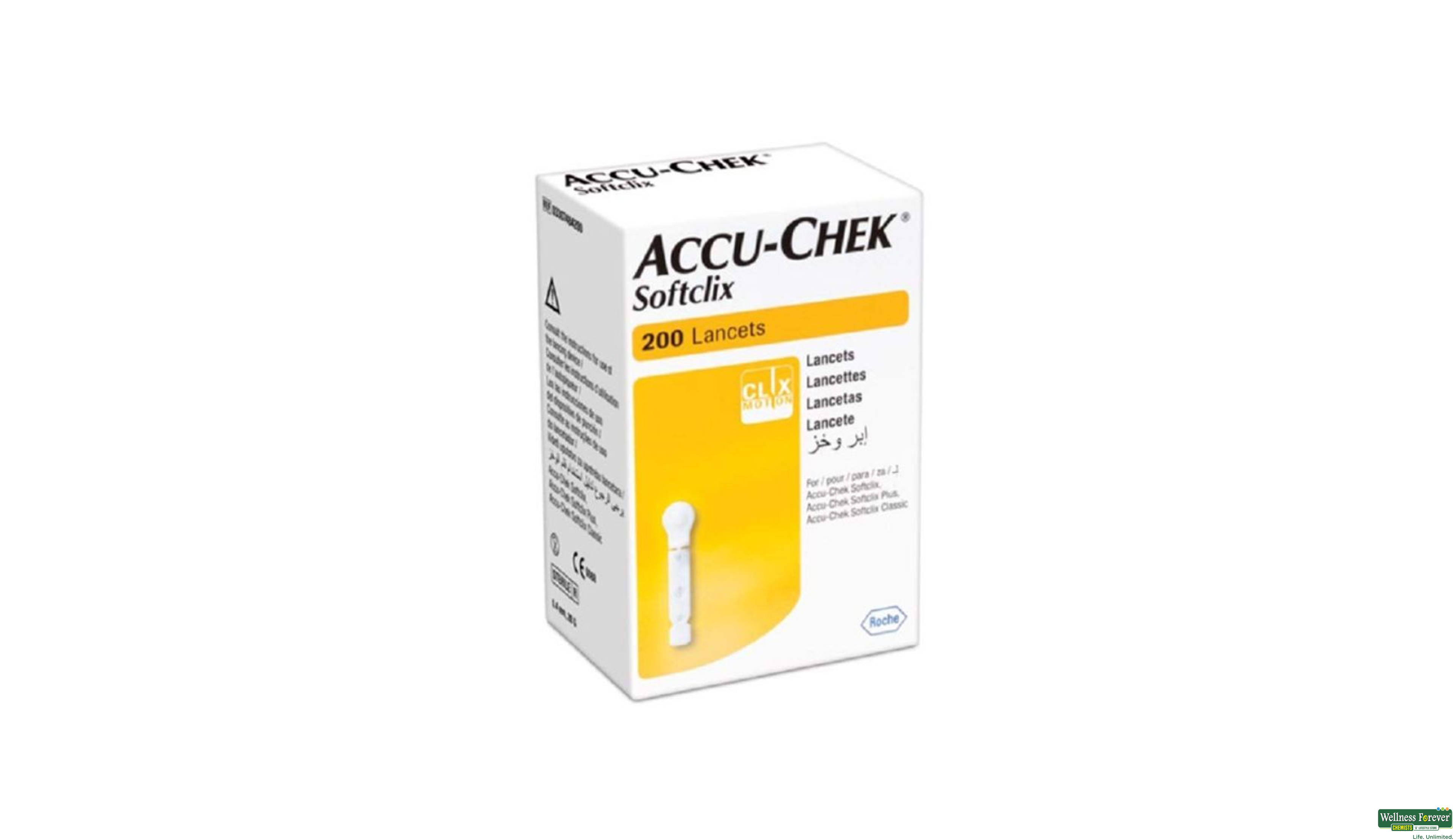 ACCU CHEK SOFTCLIX LANCETS 200S- 1, 200PC, null