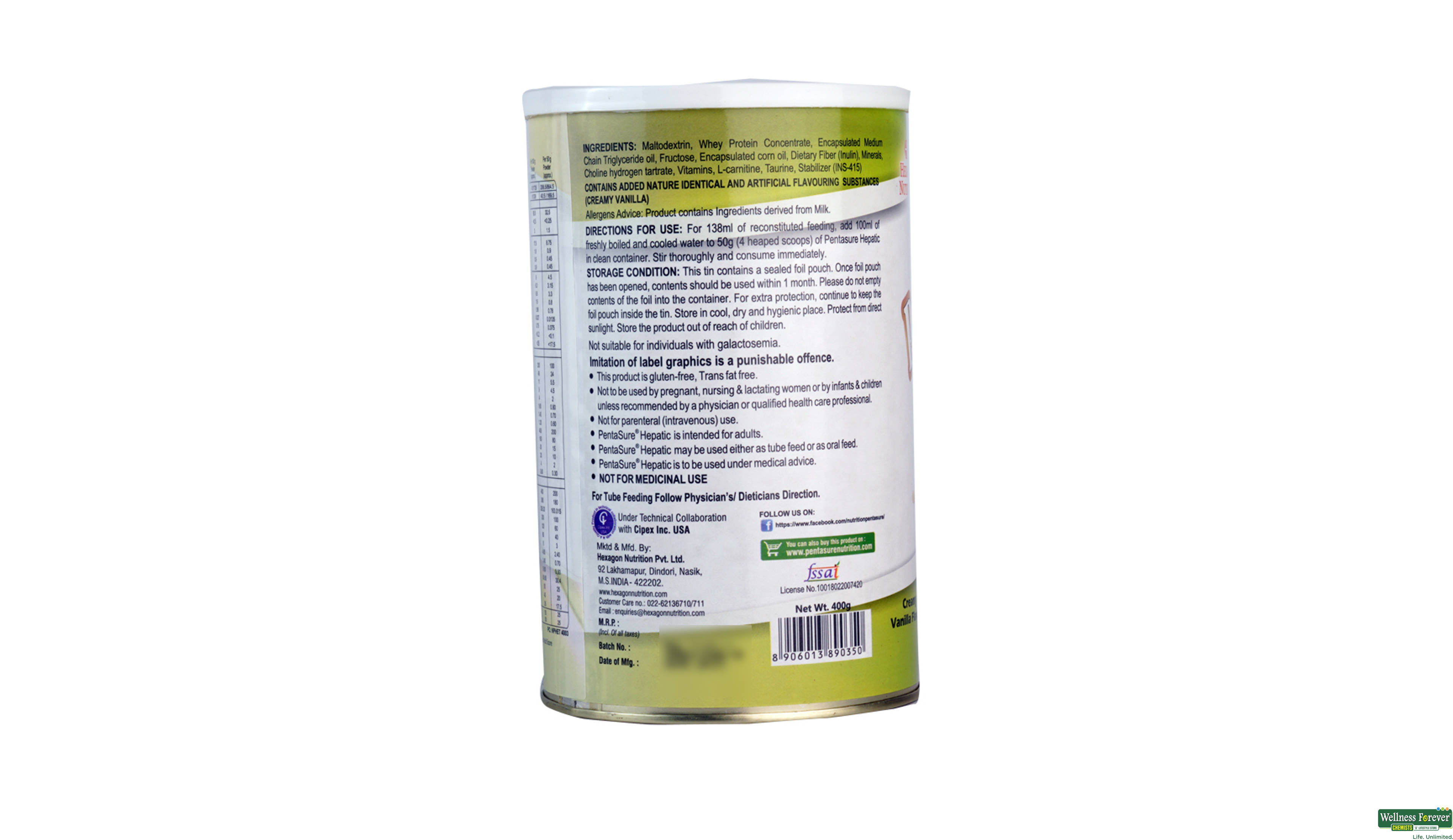 PENTASURE HEPA VANI POW 400GM- 3, 400GM, 