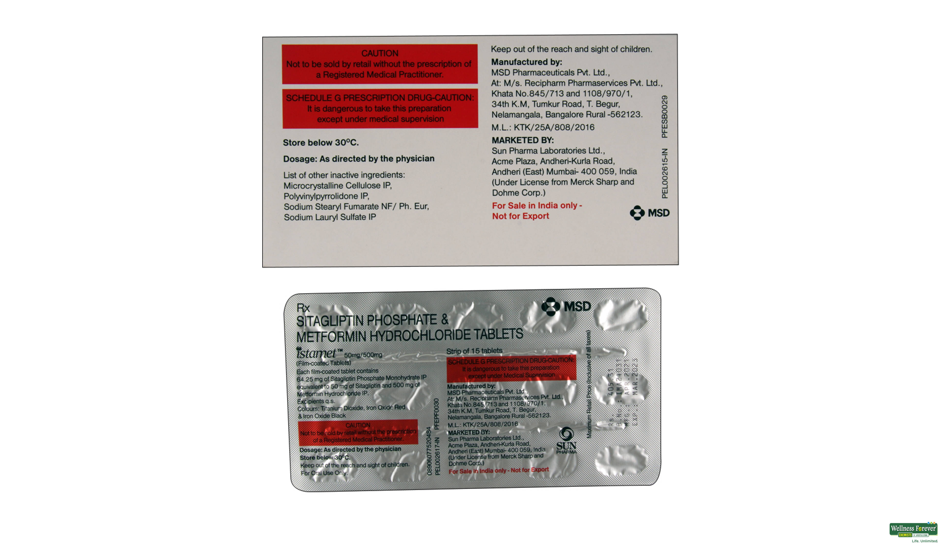 ISTAMET 50MG/500MG 15TAB- 2, 15TAB, 