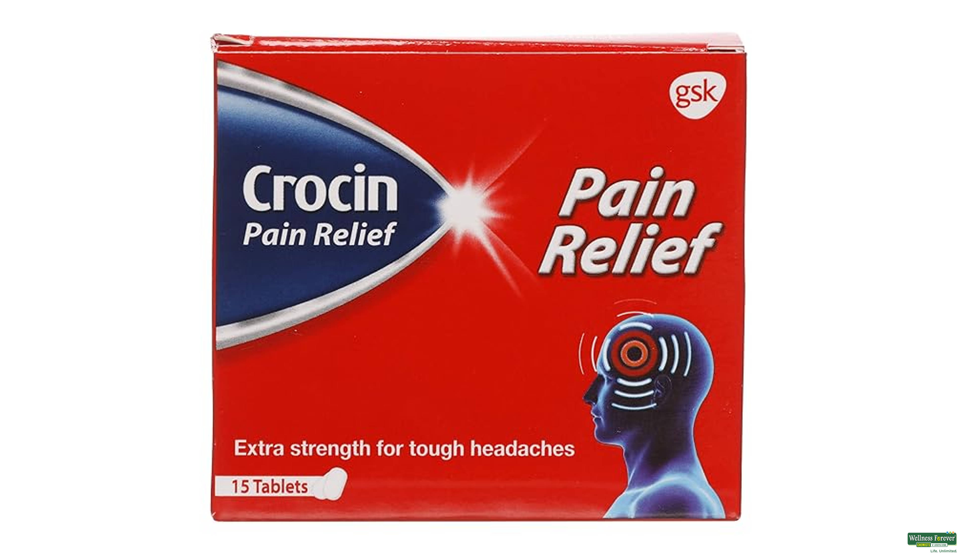 CROCIN-PAIN-RELIEF 15TAB- 2, 15TAB, 