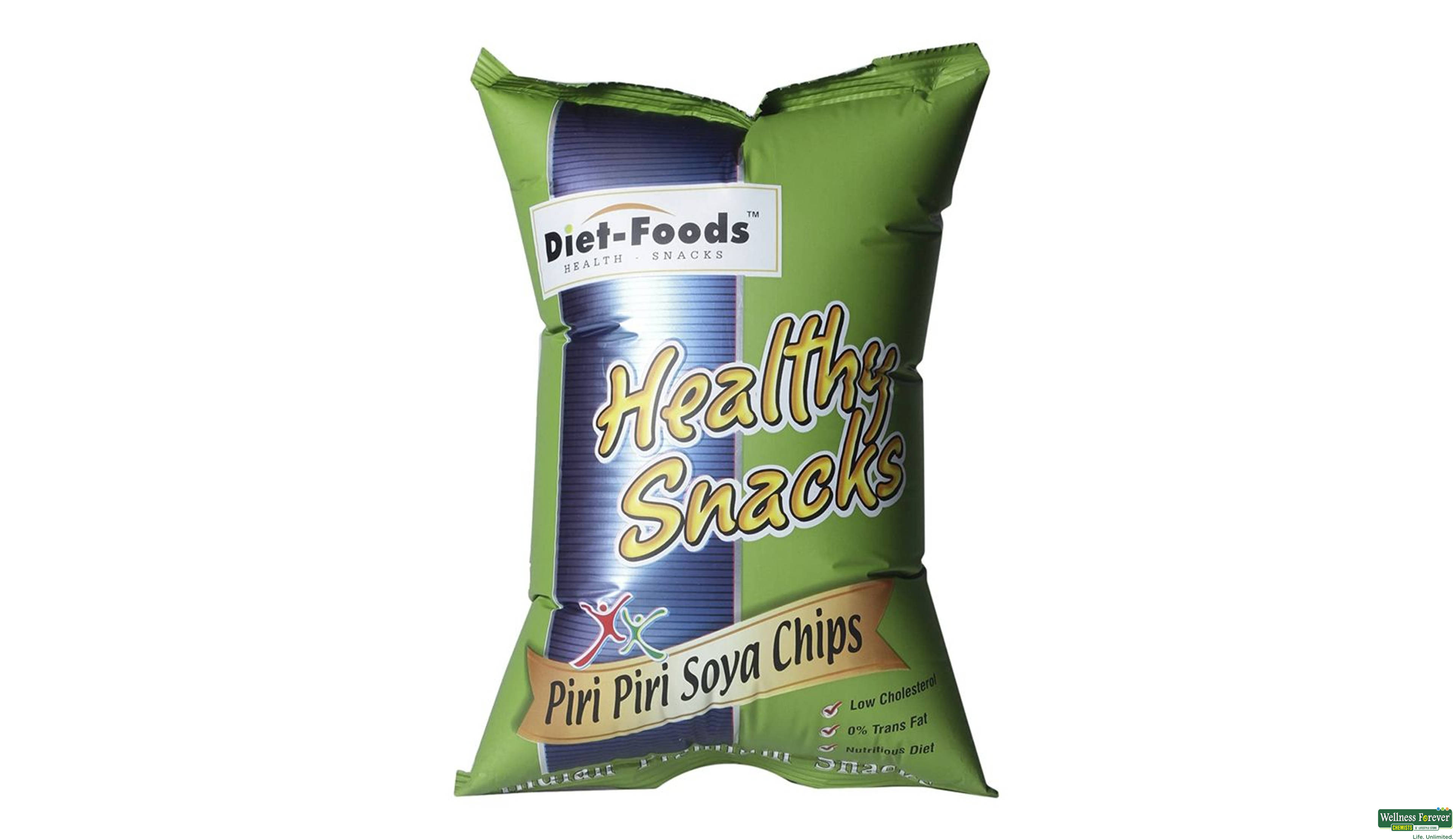 DIET-FOODS PIRI PIRI SOYA CHIPS 150GM- 1, 150GM, 