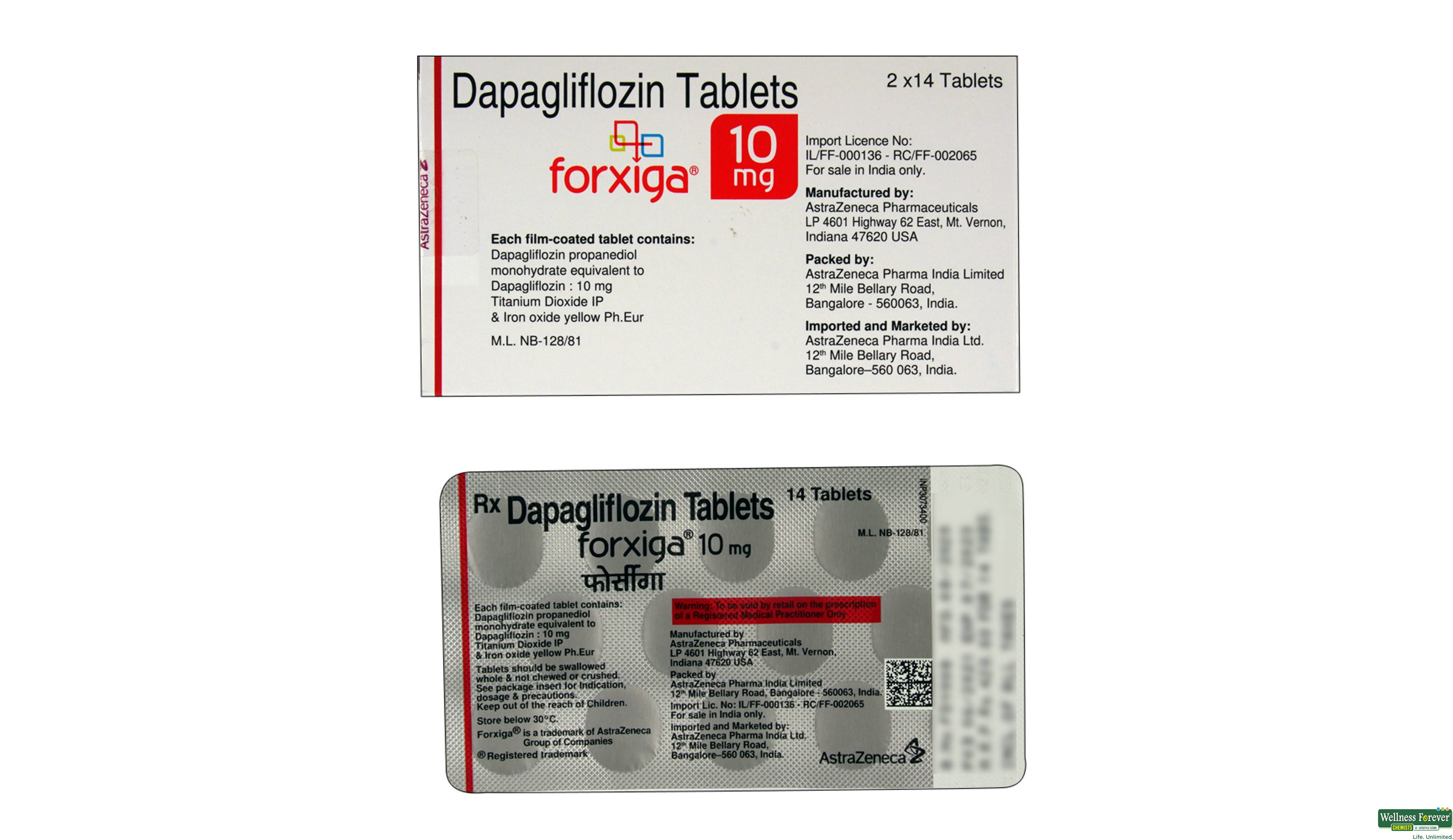 FORXIGA 10MG 14TAB- 2, 14TAB, 