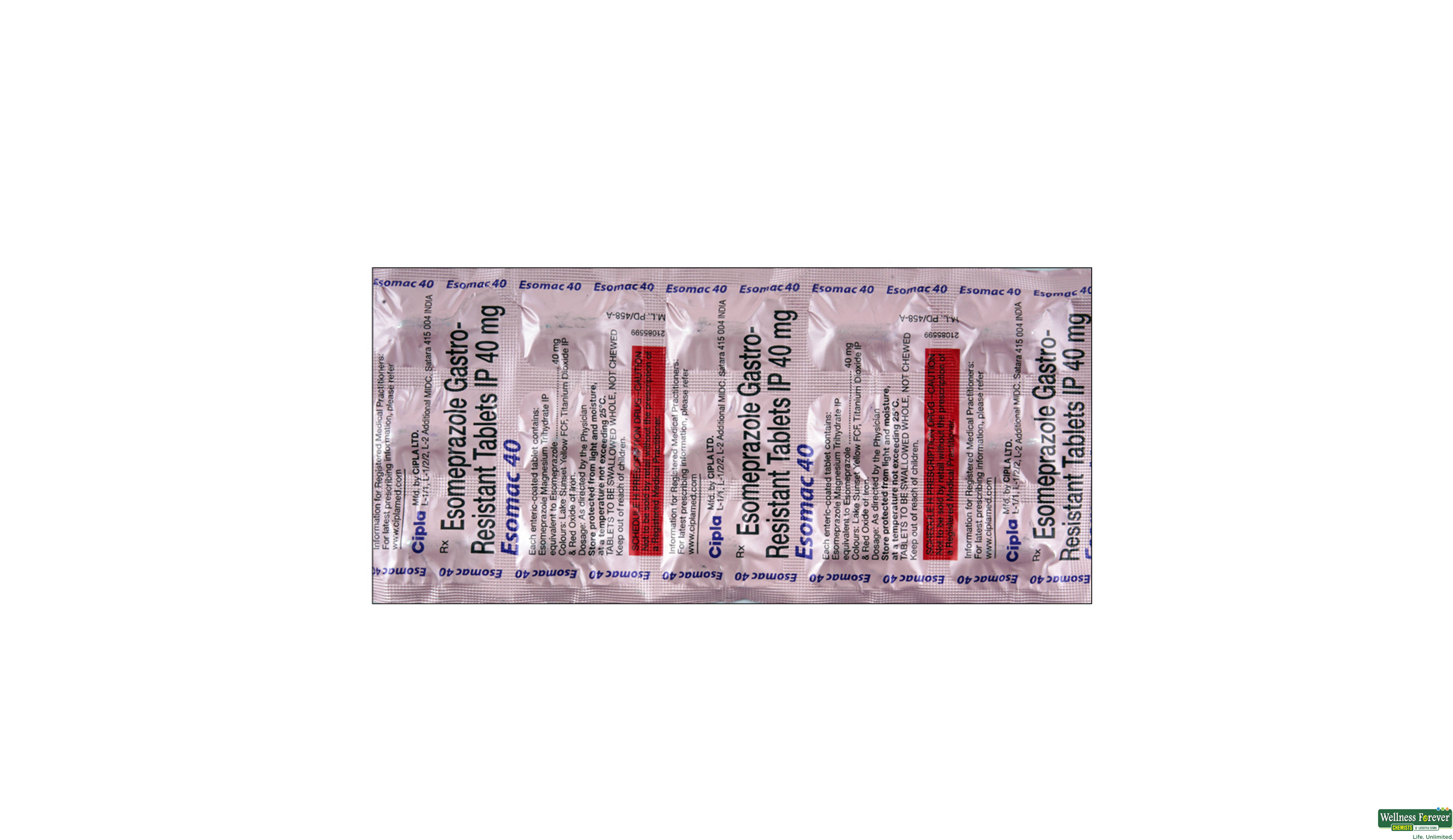 ESOMAC 40MG 15TAB- 1, 15TAB, 