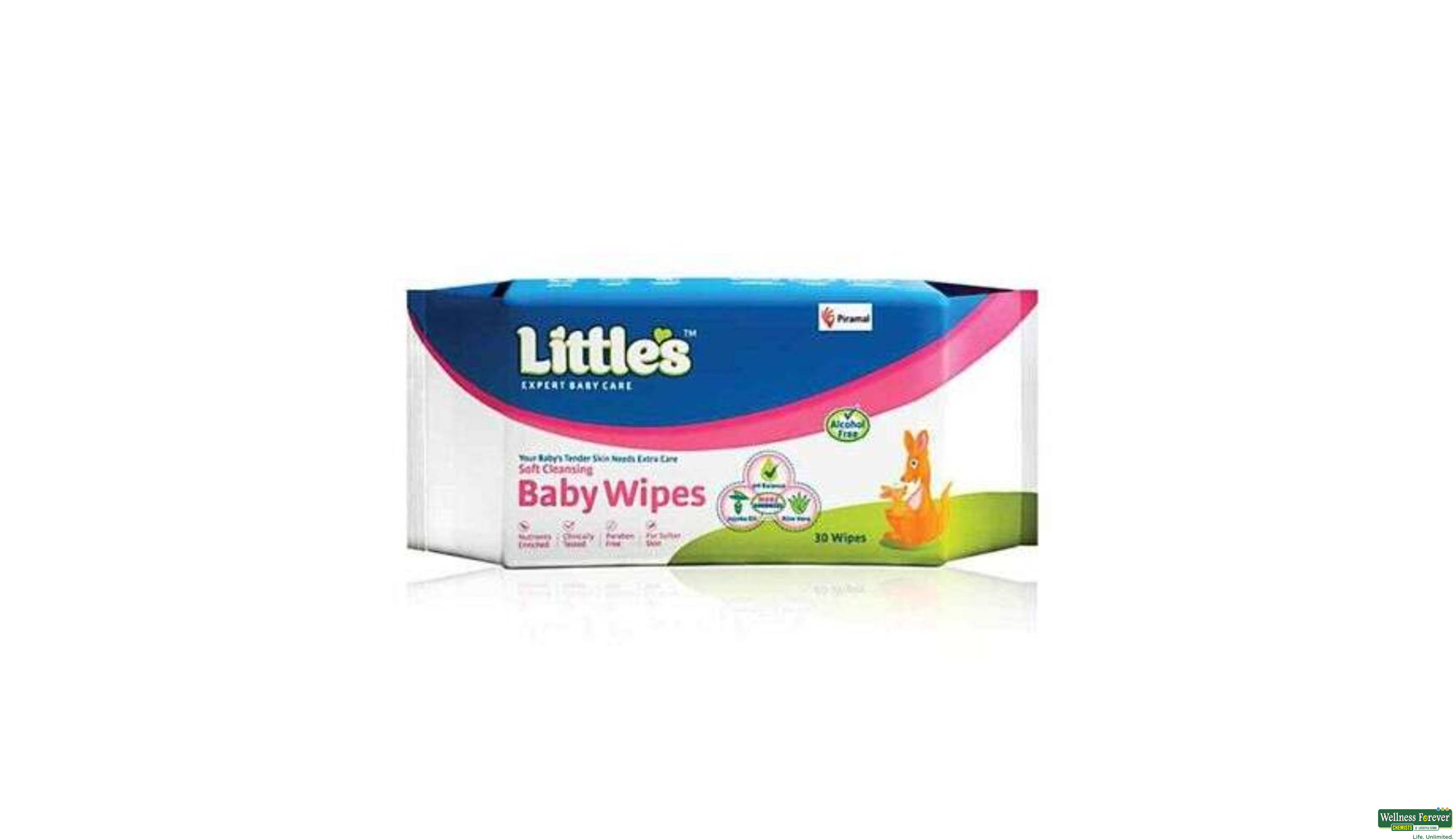 LITTLES BABY WIPES 30PC- 1, 30PC, 