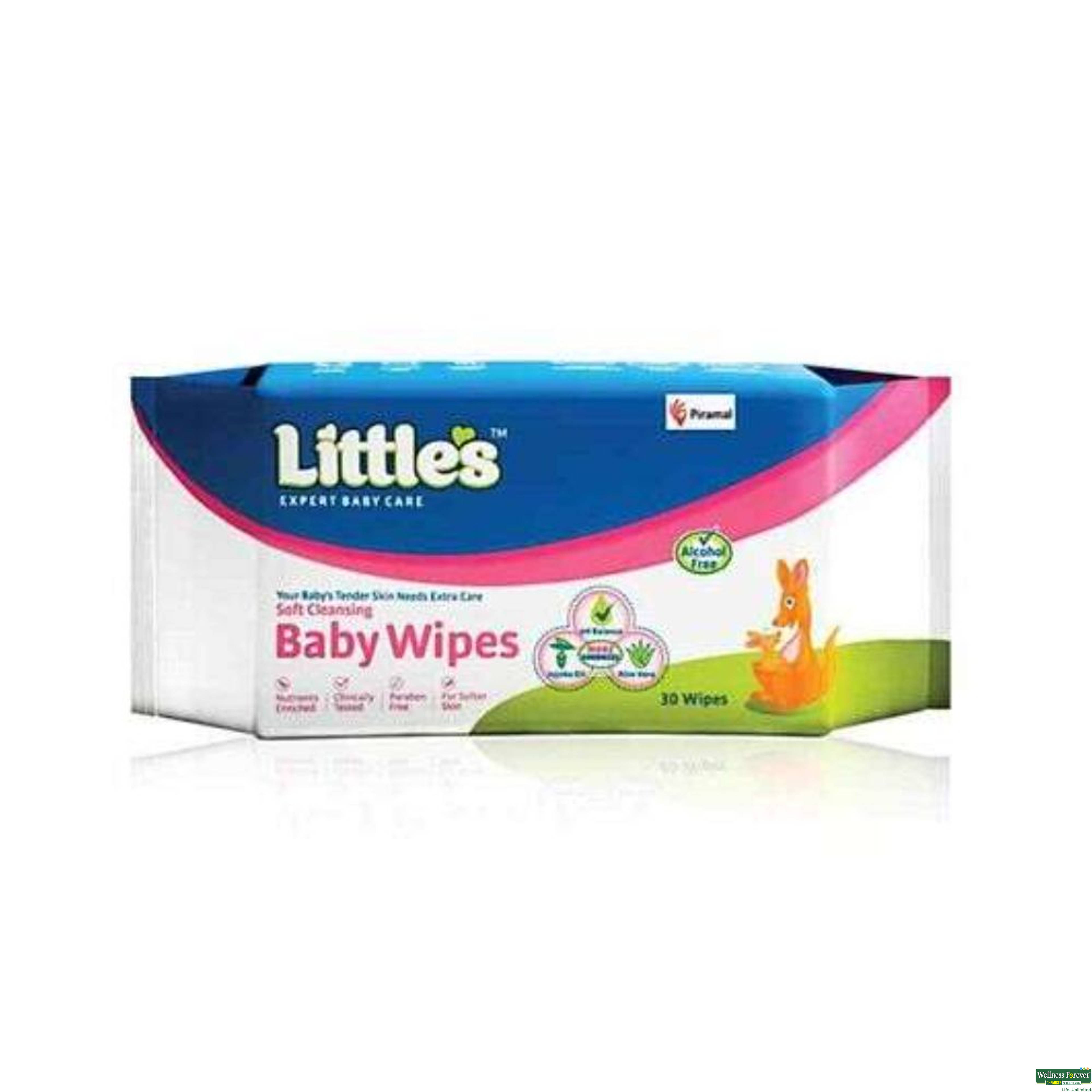 LITTLES BABY WIPES 30PC-image
