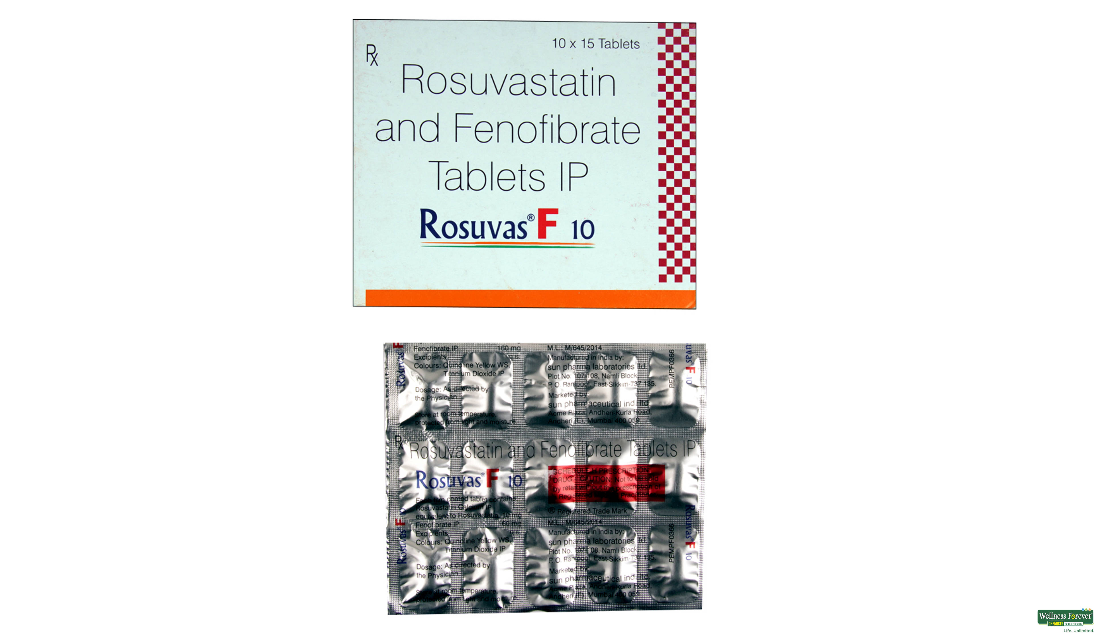 ROSUVAS-F 10MG 15TAB- 1, 15TAB, 