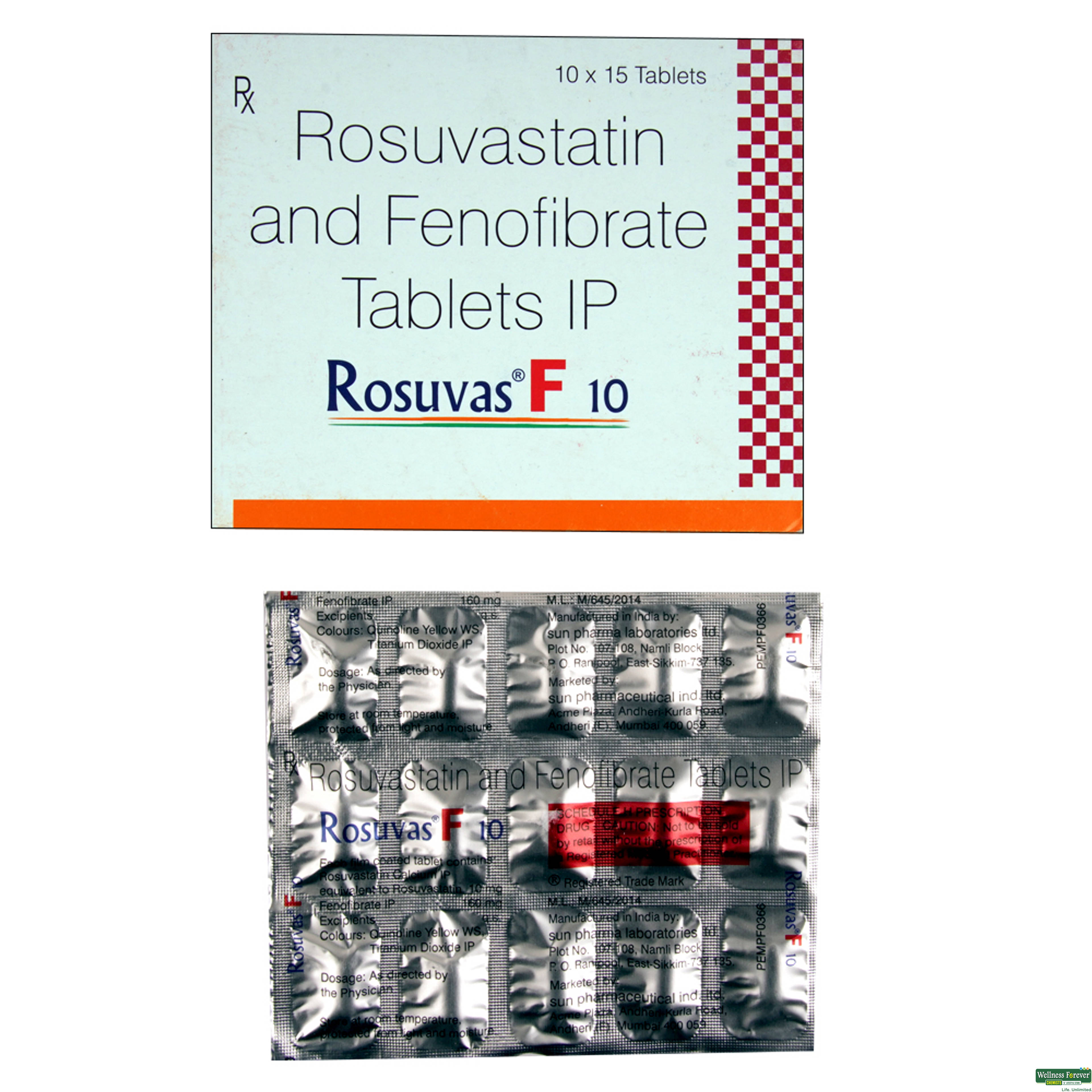 ROSUVAS-F 10MG 15TAB-image