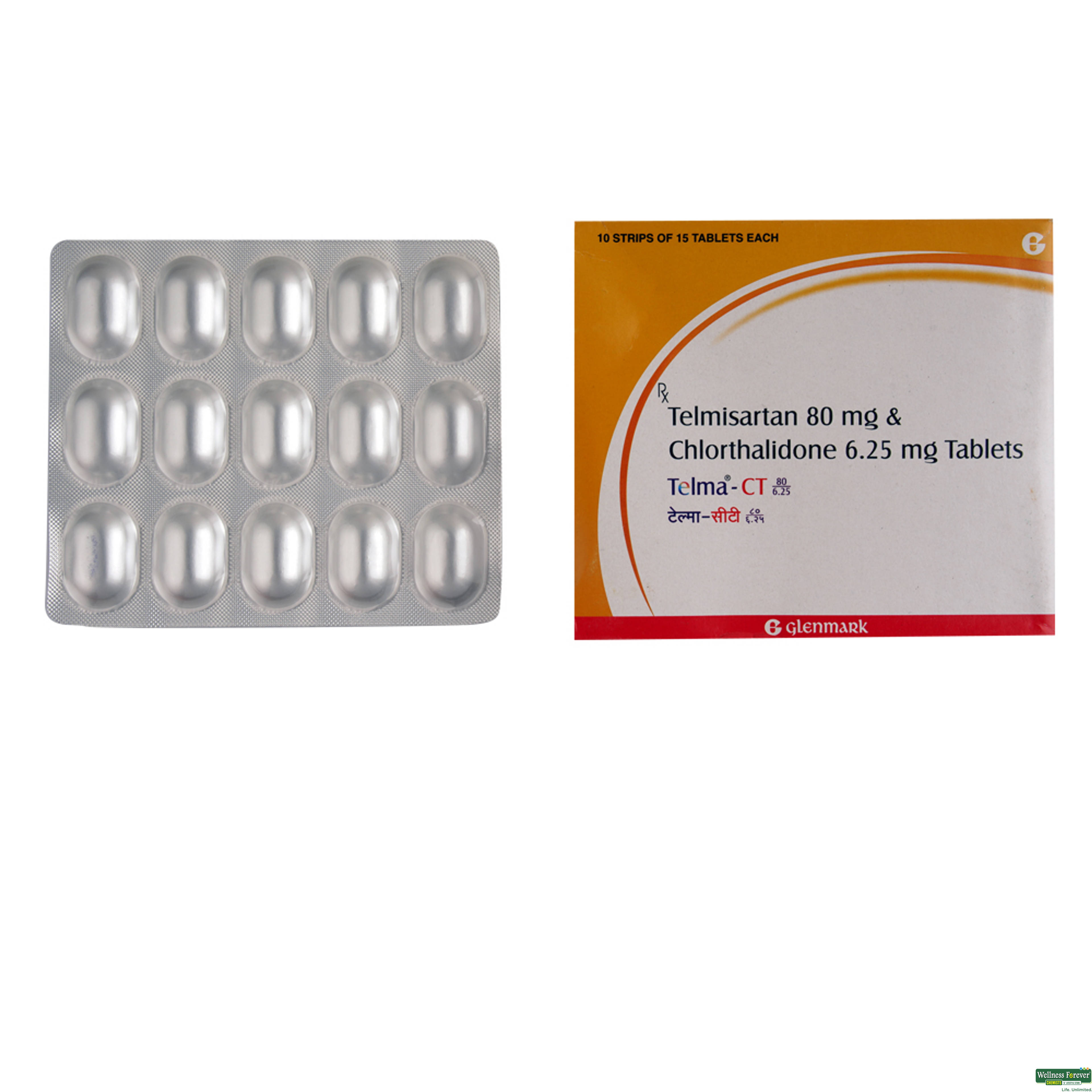 Telma-CT 80/6.25mg 15 Tablets-image