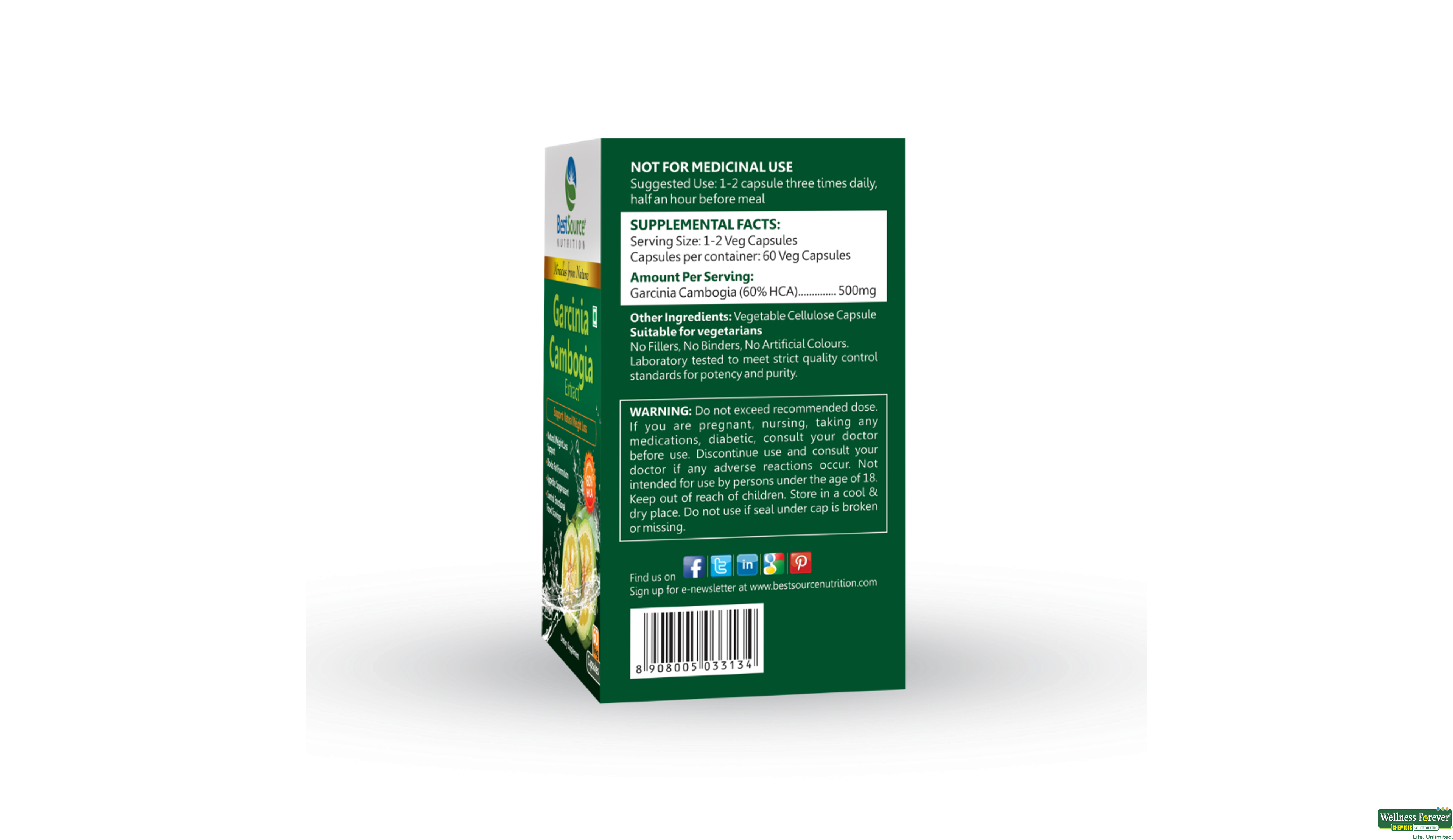 BESTSOURCE GARCINIA CAMBOGIA 60CAP- 3, 60CAP, 
