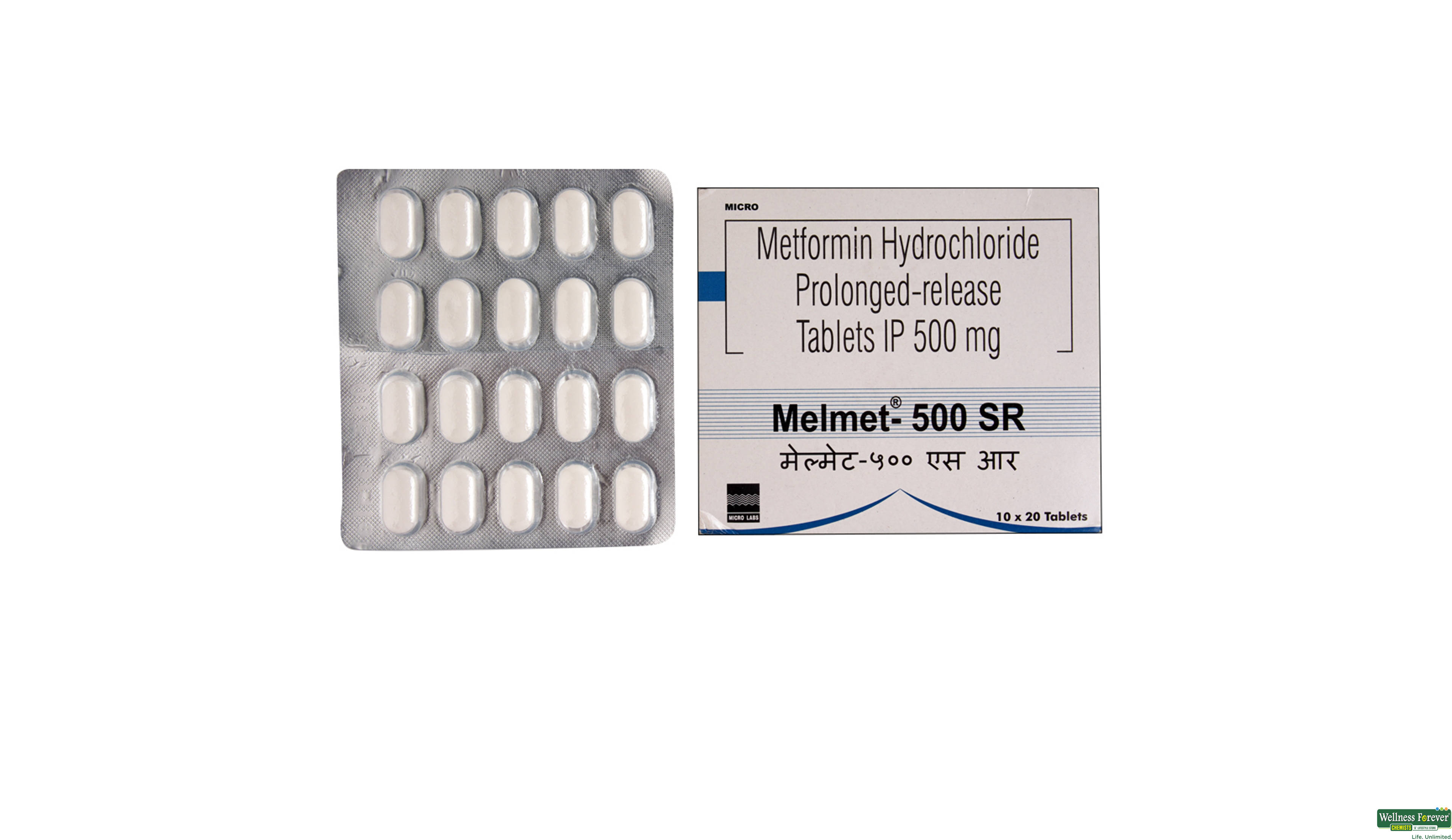 MELMET-SR 500MG 20TAB- 1, 20TAB, 