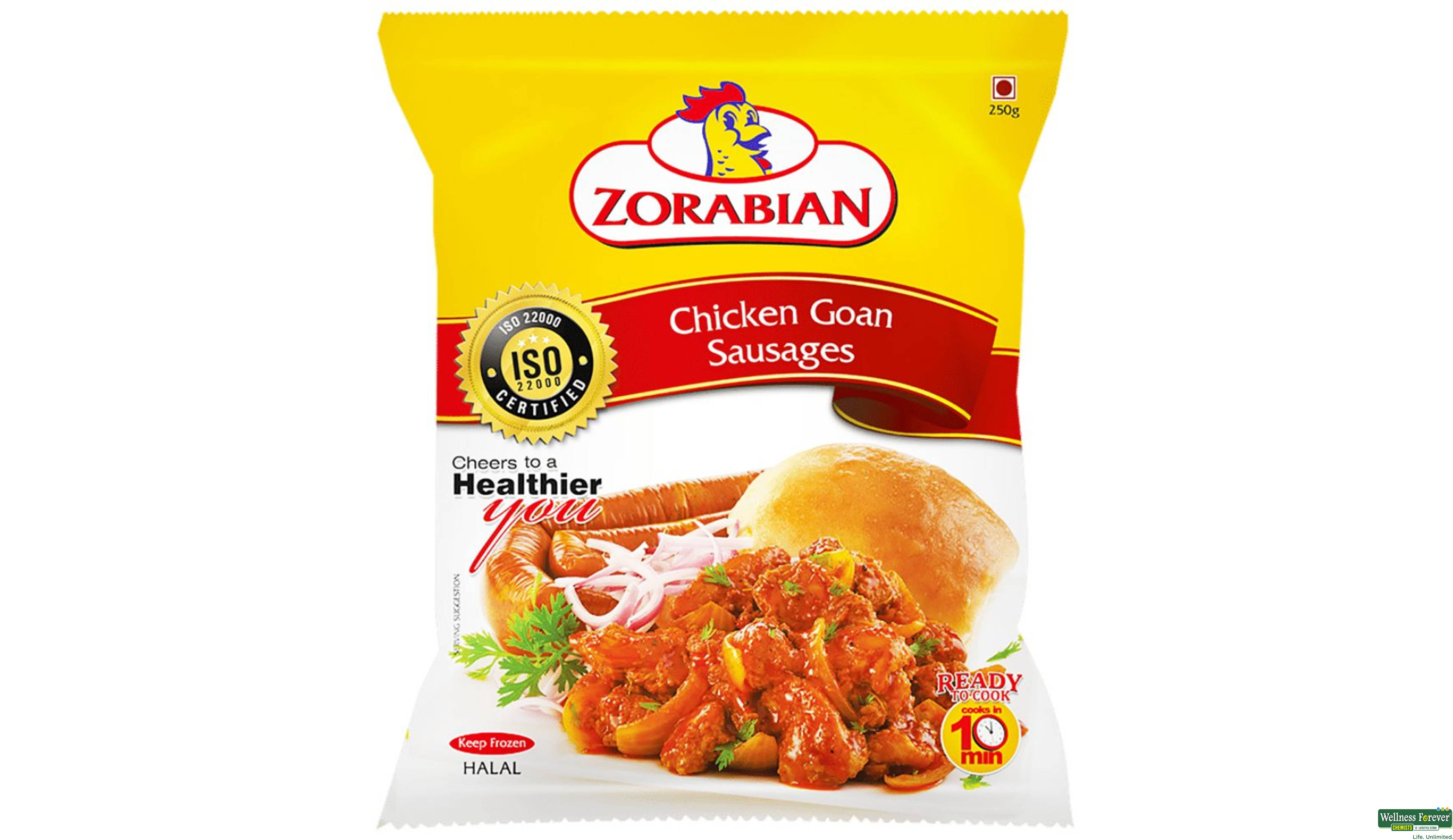 ZORABIAN CHI GOAN SAUSAGES 250GM- 1, 250GM, null