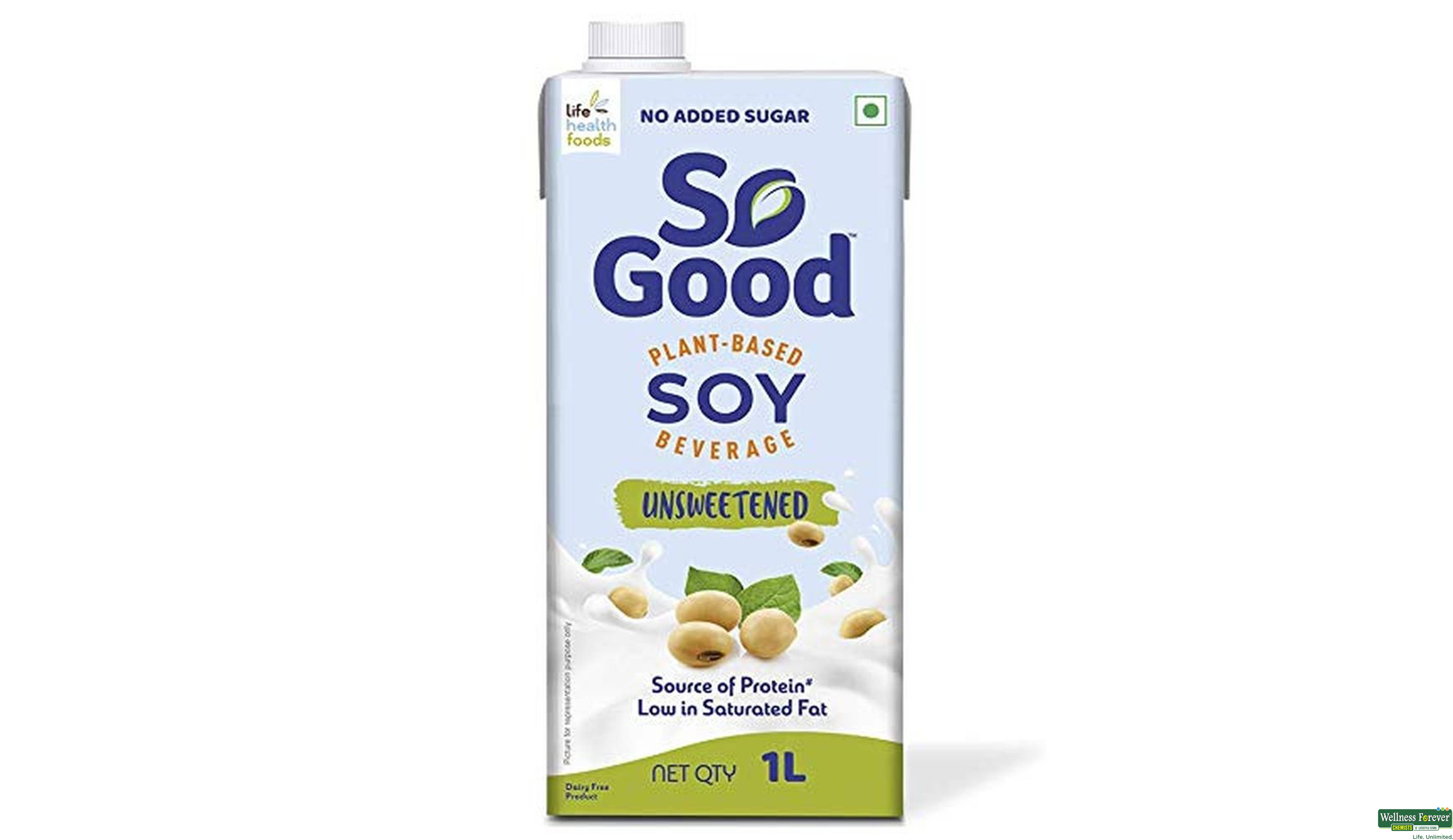 SO GOOD SOY NATURAL UNSWEETENED 1LTR- 1, 1LTR, null