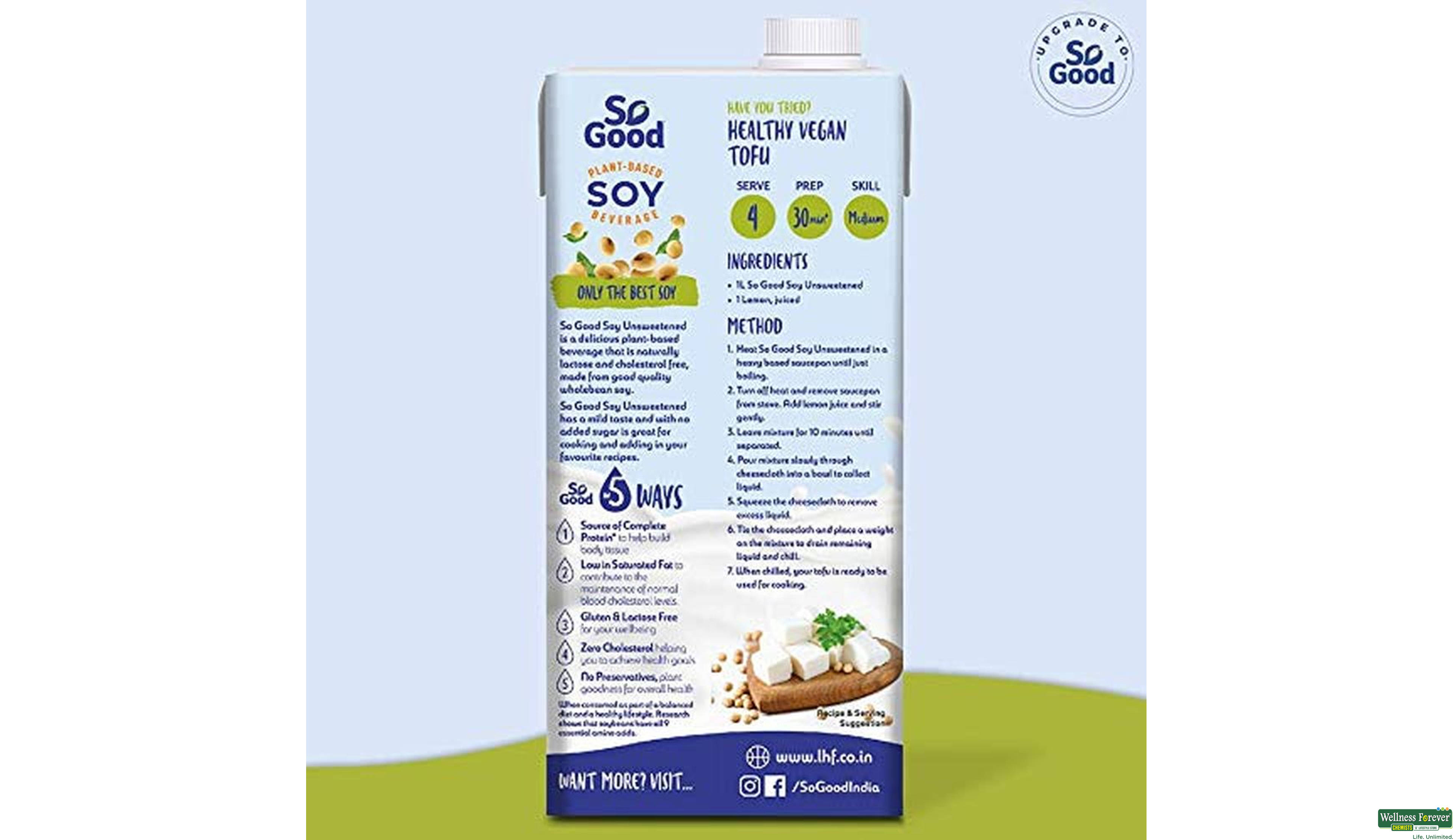 SO GOOD SOY NATURAL UNSWEETENED 1LTR- 2, 1LTR, null