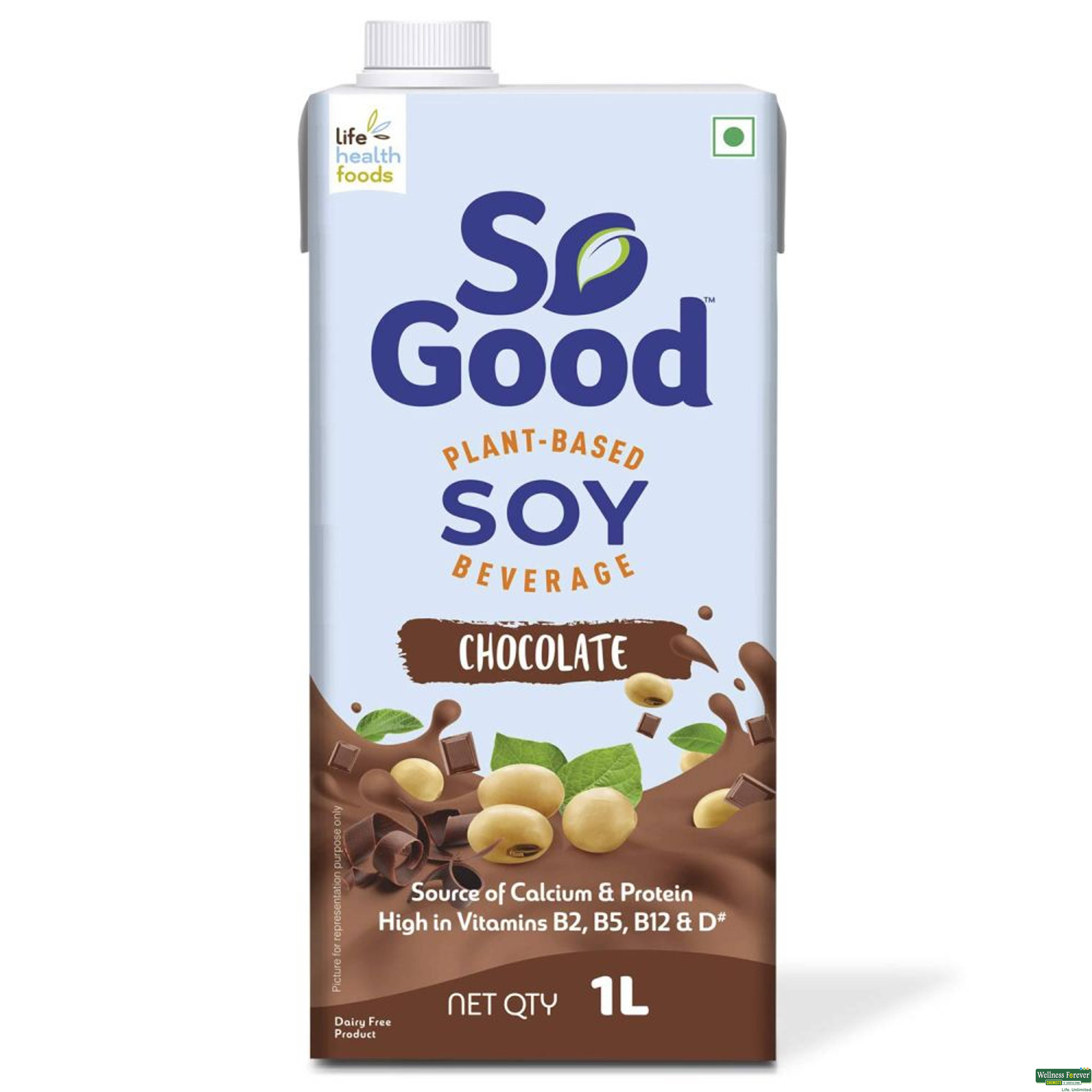 So Good Soy Chocolate Plant Based Beverage, 1 ltr-image