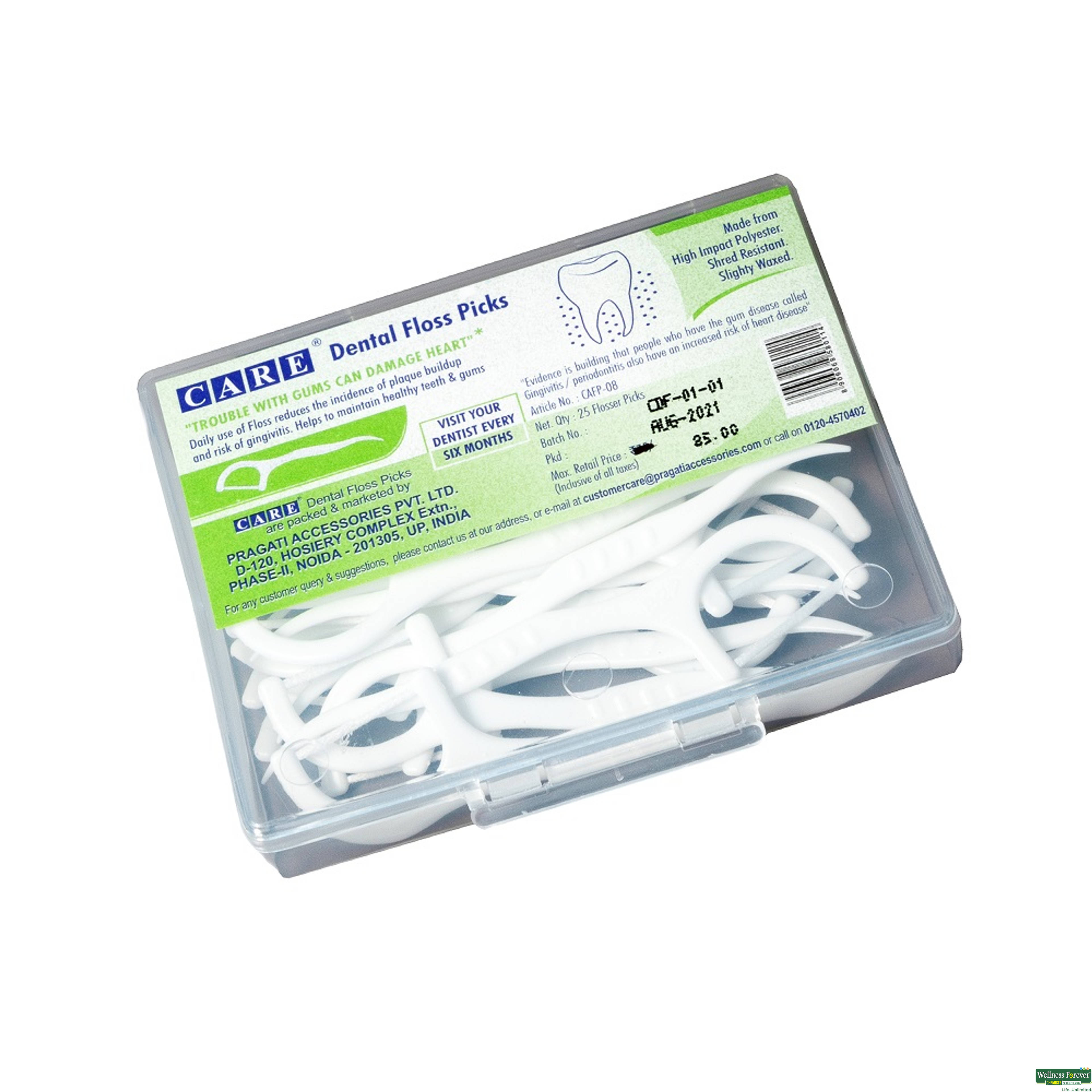 CARE DENTAL FLOSS PICKS 25PC-image