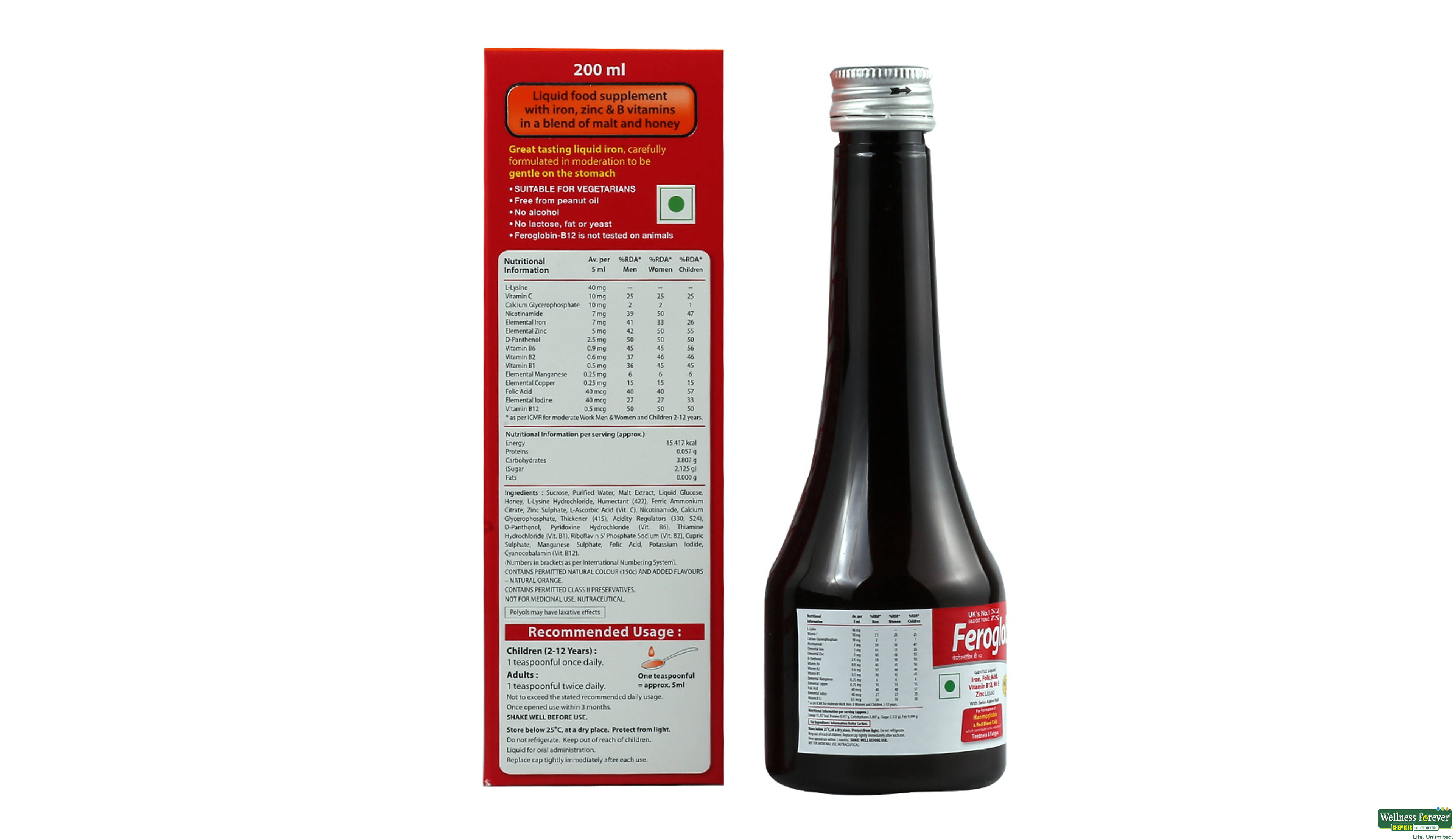 FEROGLOBIN-B12 SYP 200ML- 2, 200ML, 