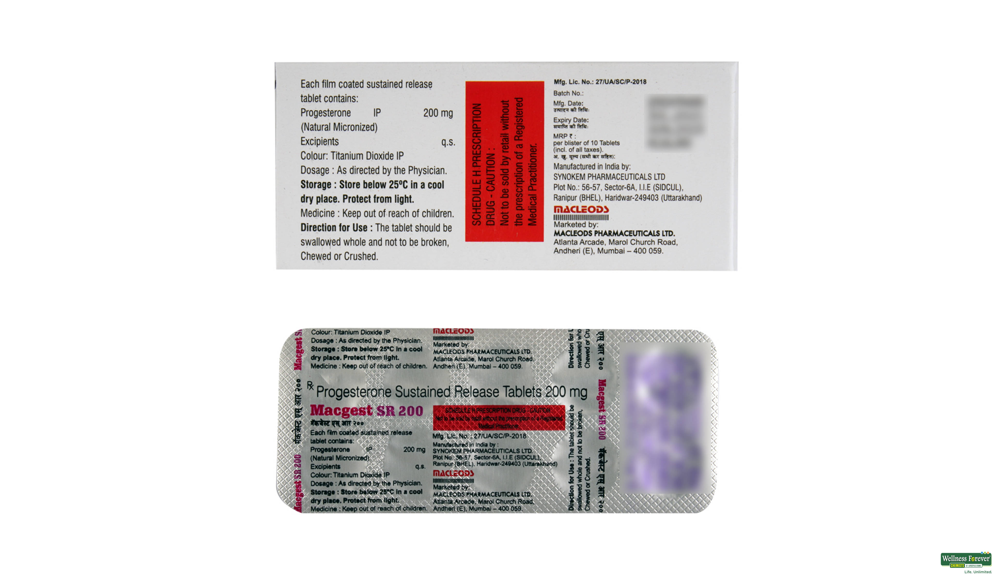 MACGEST-SR 200MG 10TAB- 2, 10TAB, 