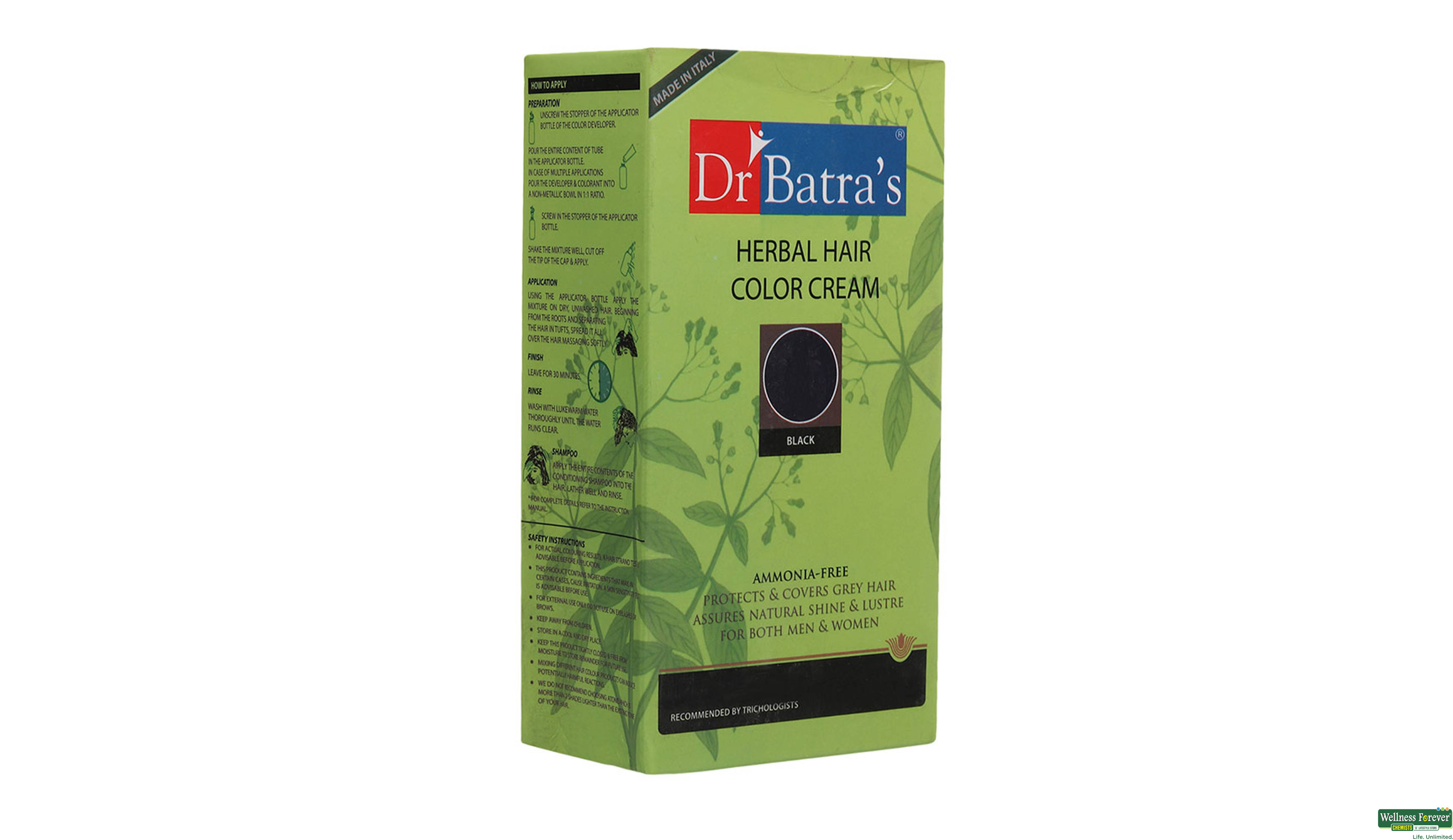 DR BATRAS HERBAL HR/CRM COLOUR BLACK 60ML- 1, 60ML, 