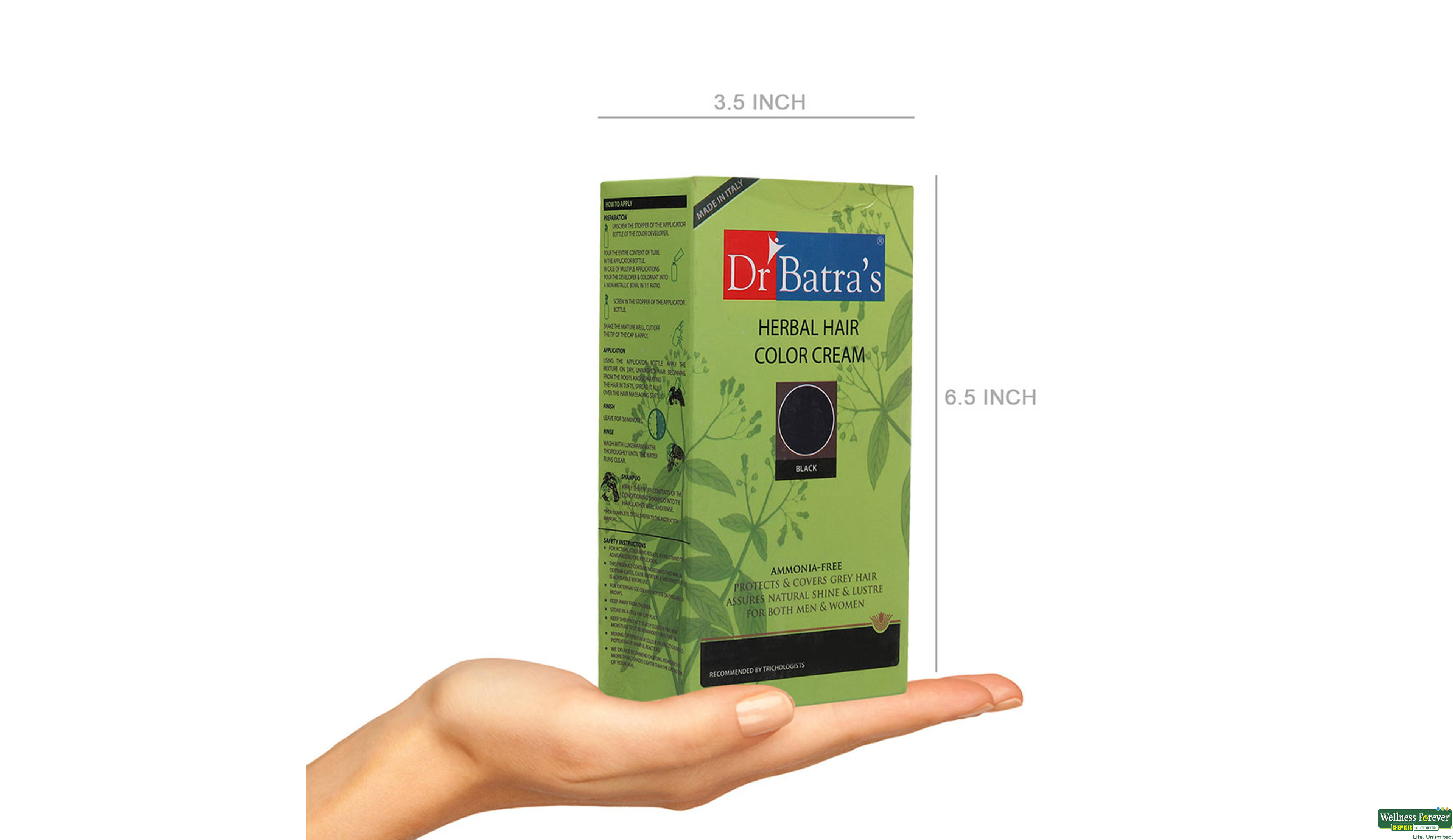 DR BATRAS HERBAL HR/CRM COLOUR BLACK 60ML- 5, 60ML, 