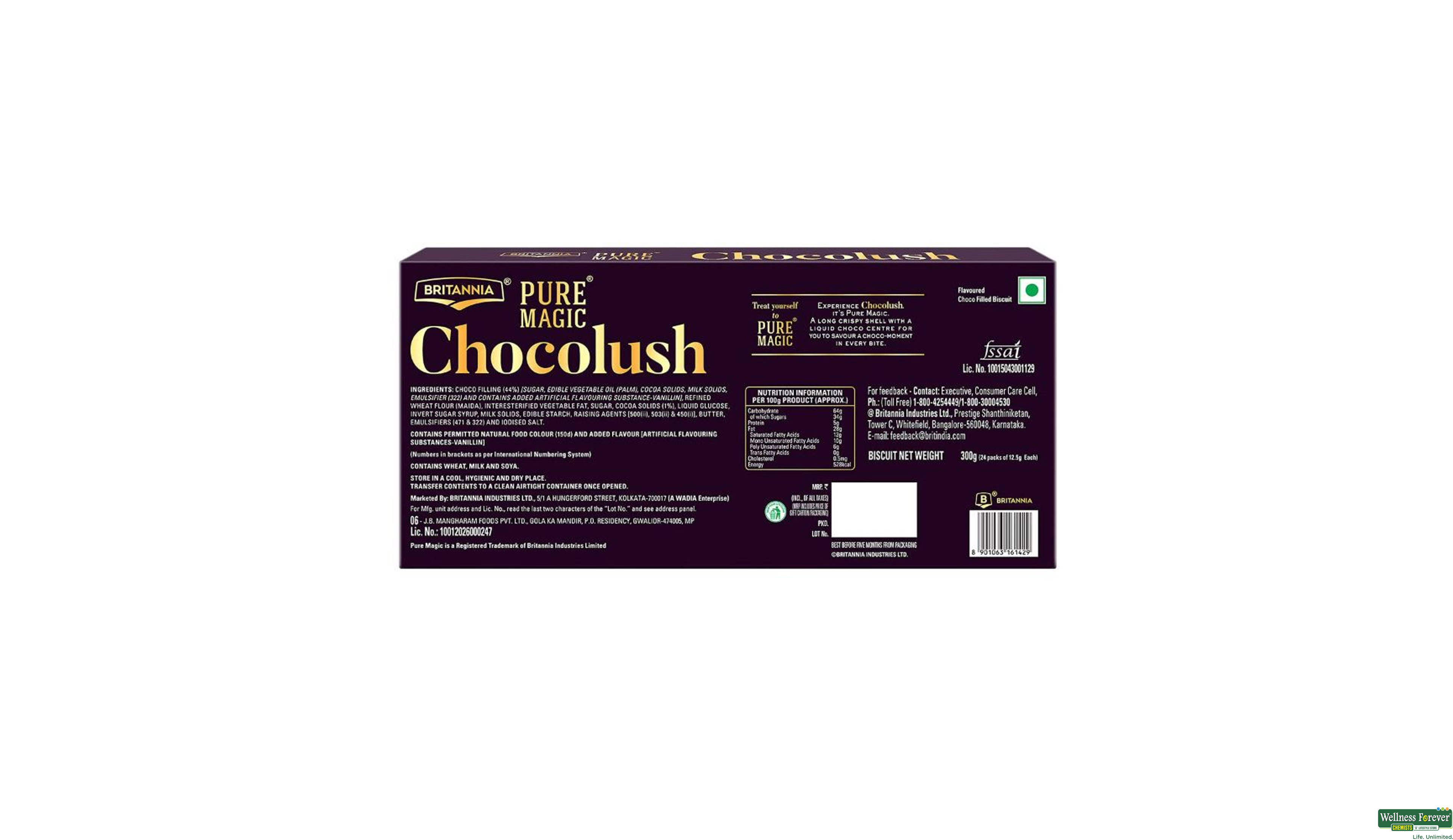 BRIT BISC PUREMAGIC CHOC 75GM- 3, 75GM, 