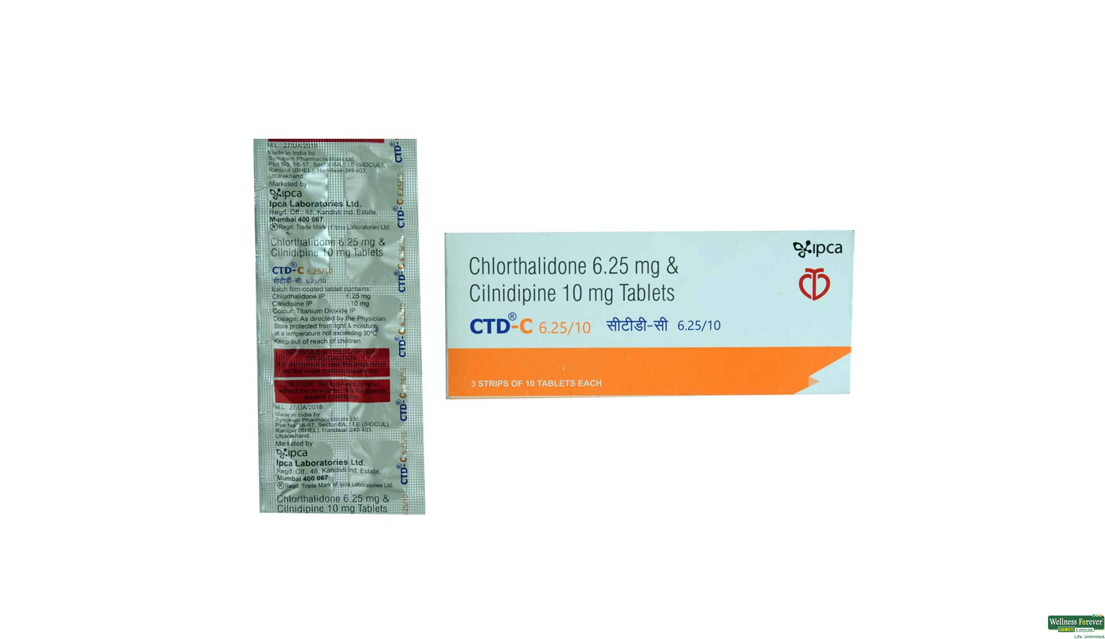 CTD-C 6.25/10MG 10TAB-324970- 1, 10TAB, 