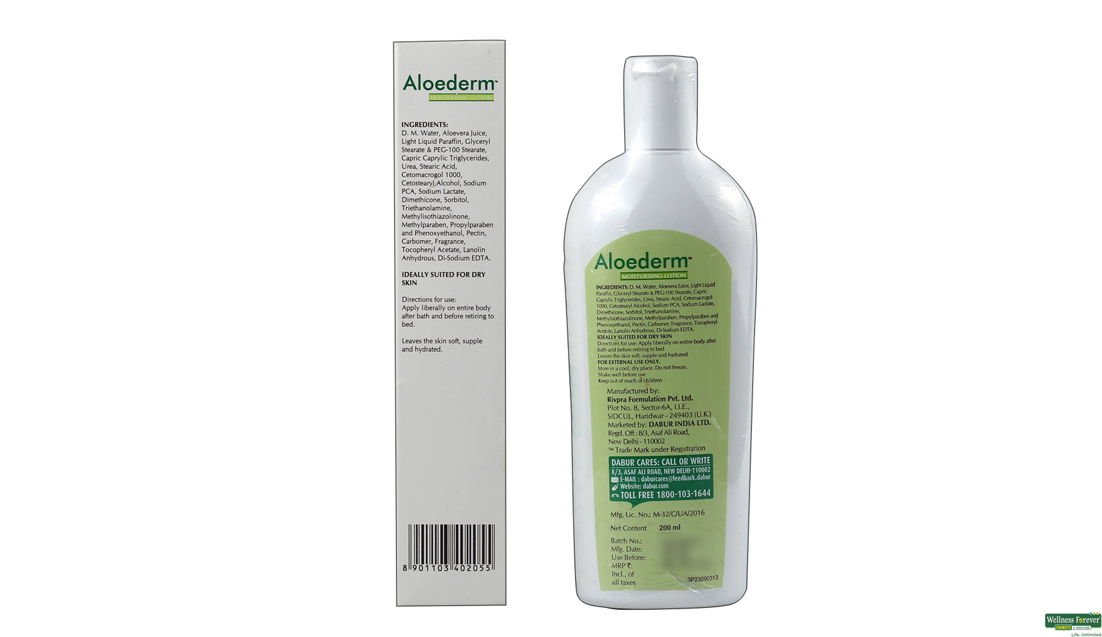 ALOEDERM MOISTURISING LTN 200ML- 2, 200ML, 