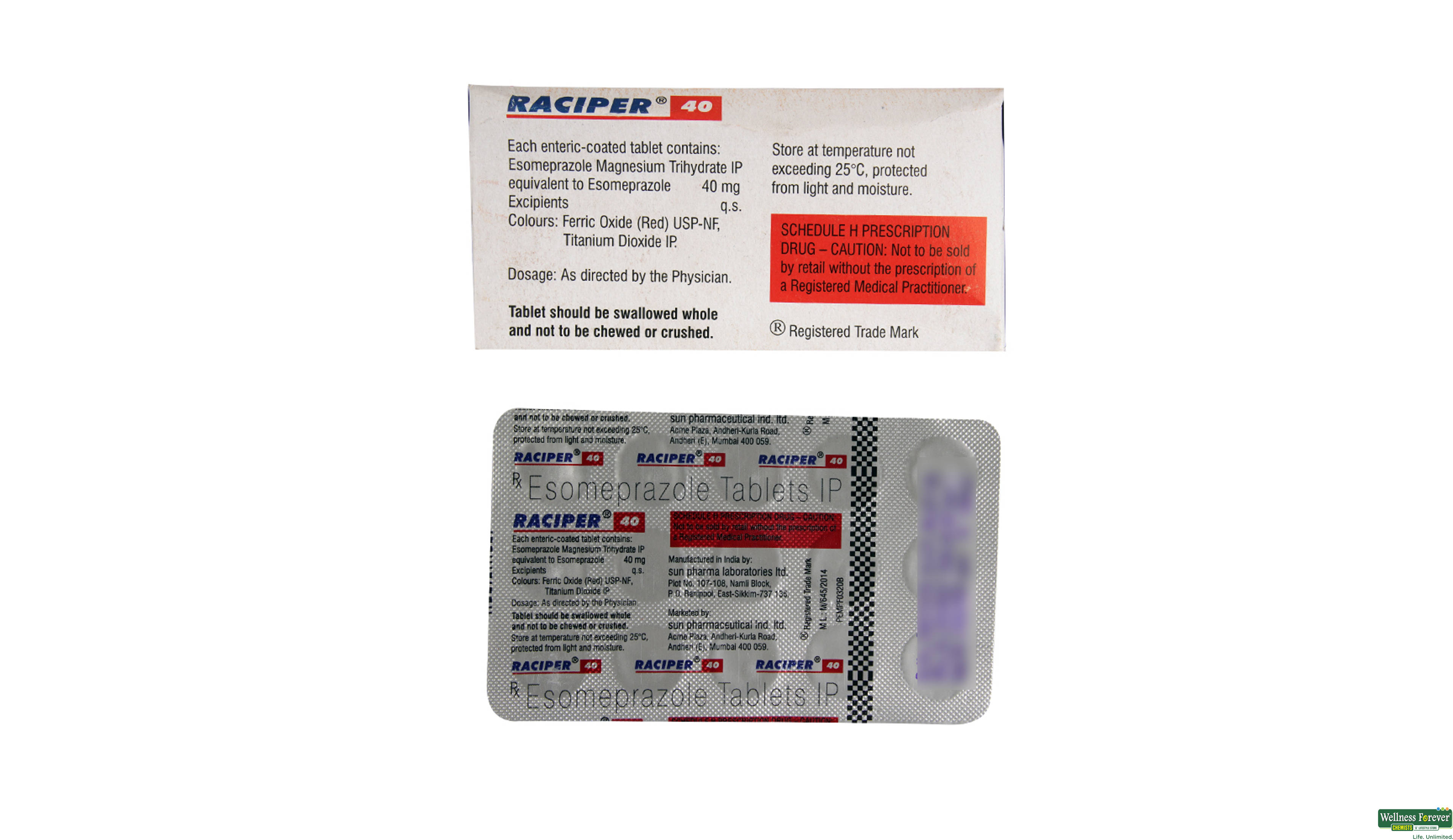RACIPER 40MG 15TAB- 1, 15TAB, 