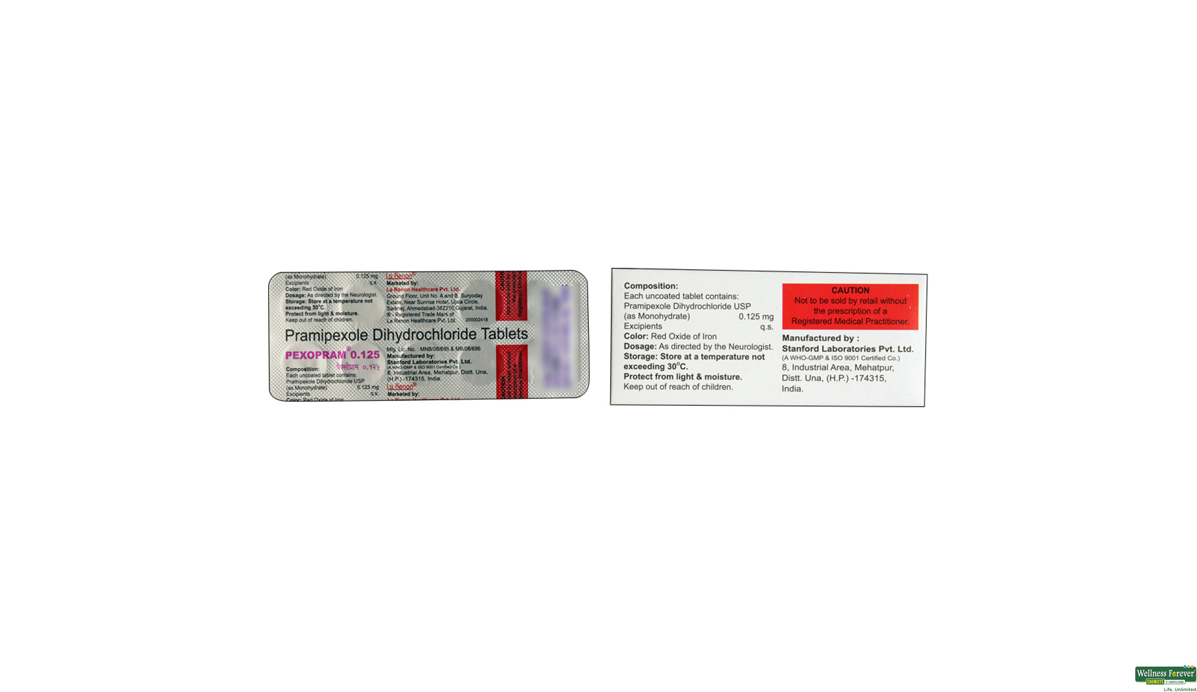 PEXOPRAM 0.125MG 10TAB- 2, 10TAB, 