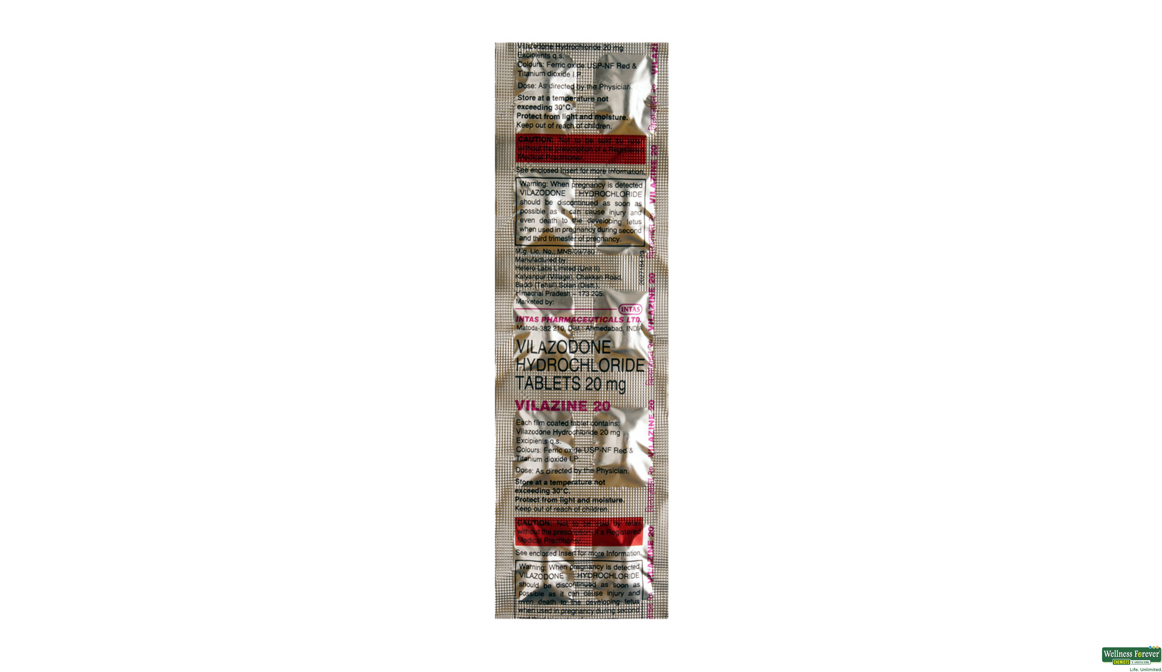 VILAZINE 20MG 10TAB- 1, 10TAB, 