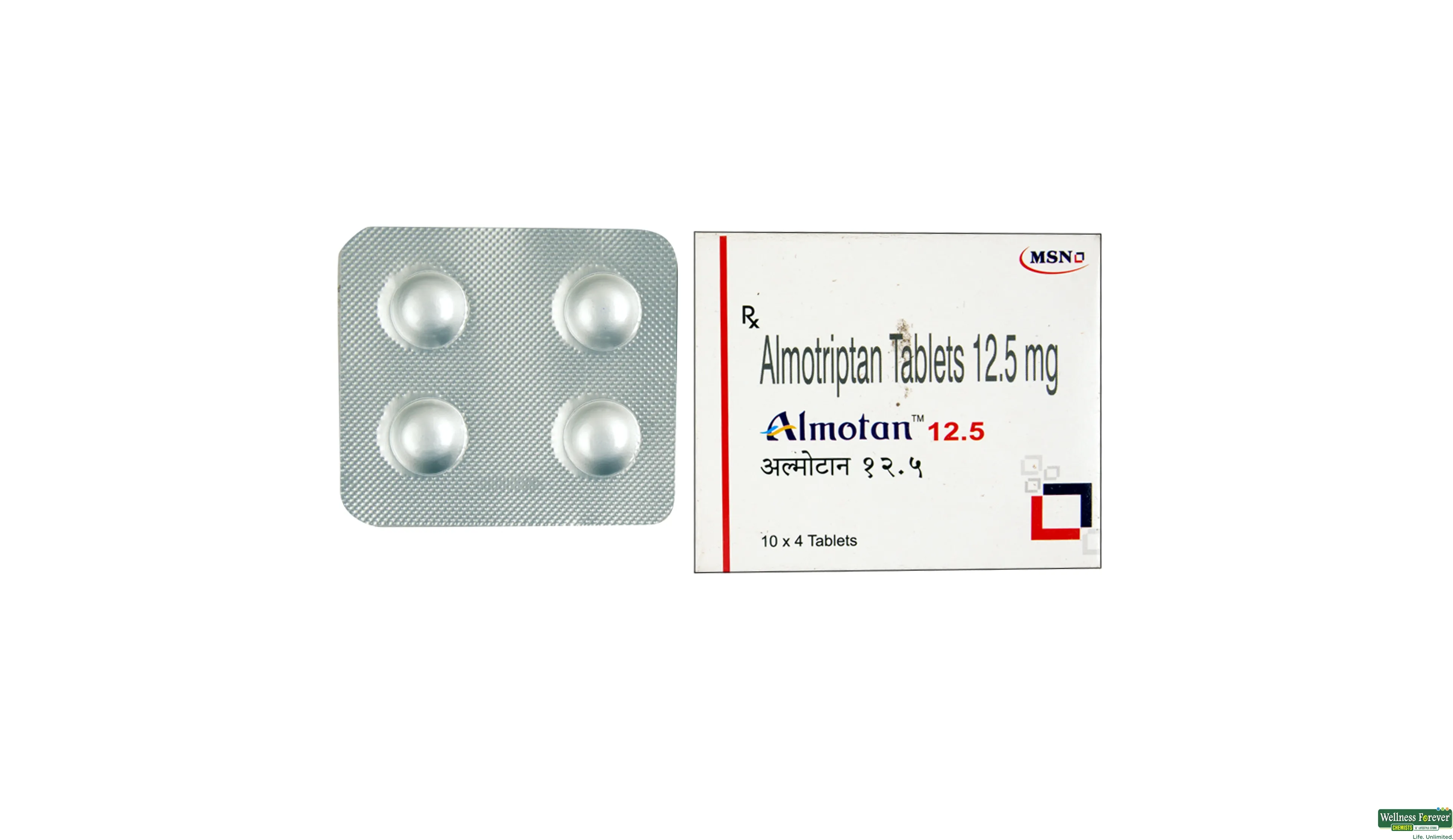 ALMOTAN 12.5MG 4TAB- 1, 4TAB, 