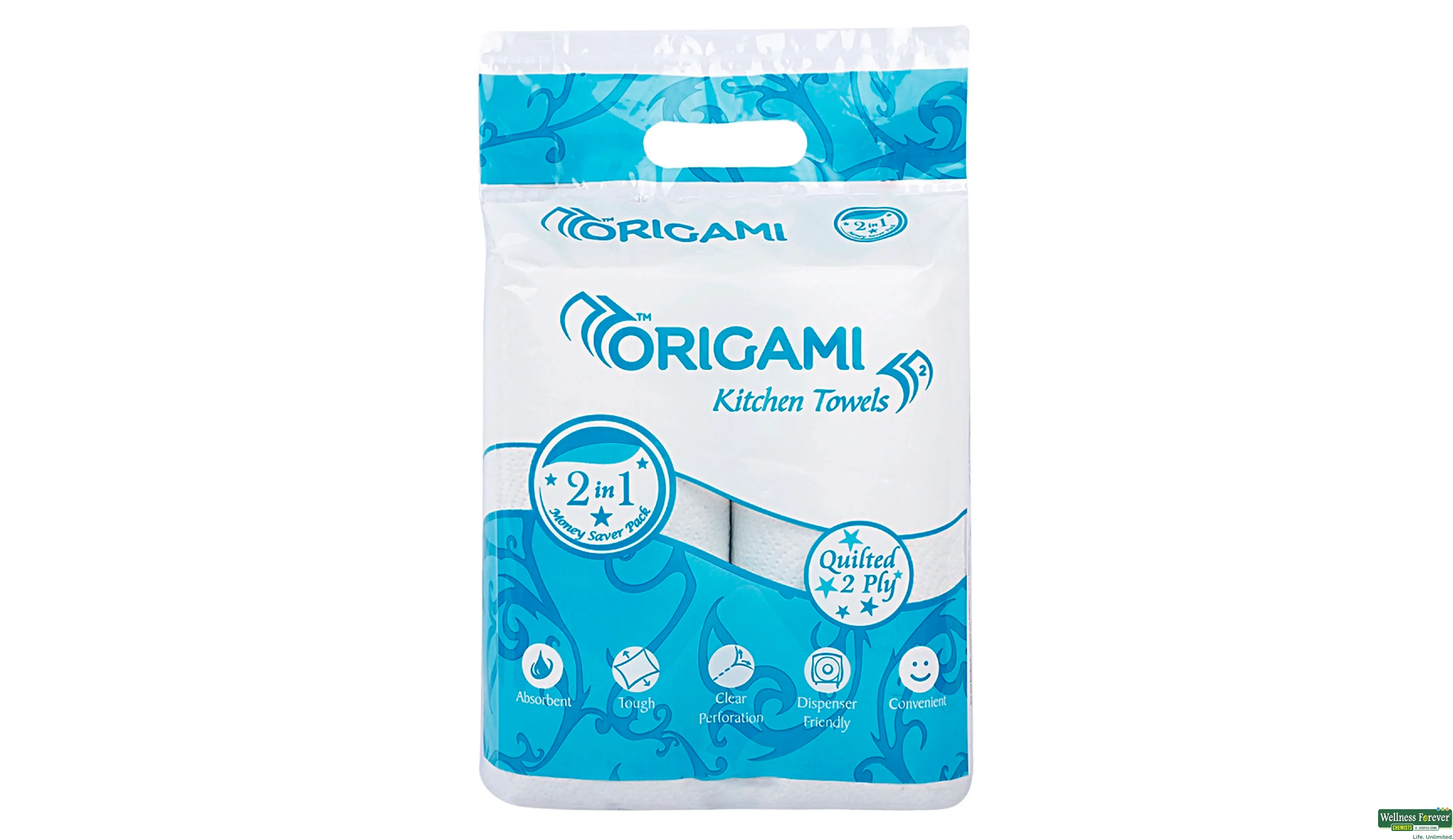 ORIGAMI SO-SOFT KITCHEN TOWEL 2X1PC- 1, 2PC, 